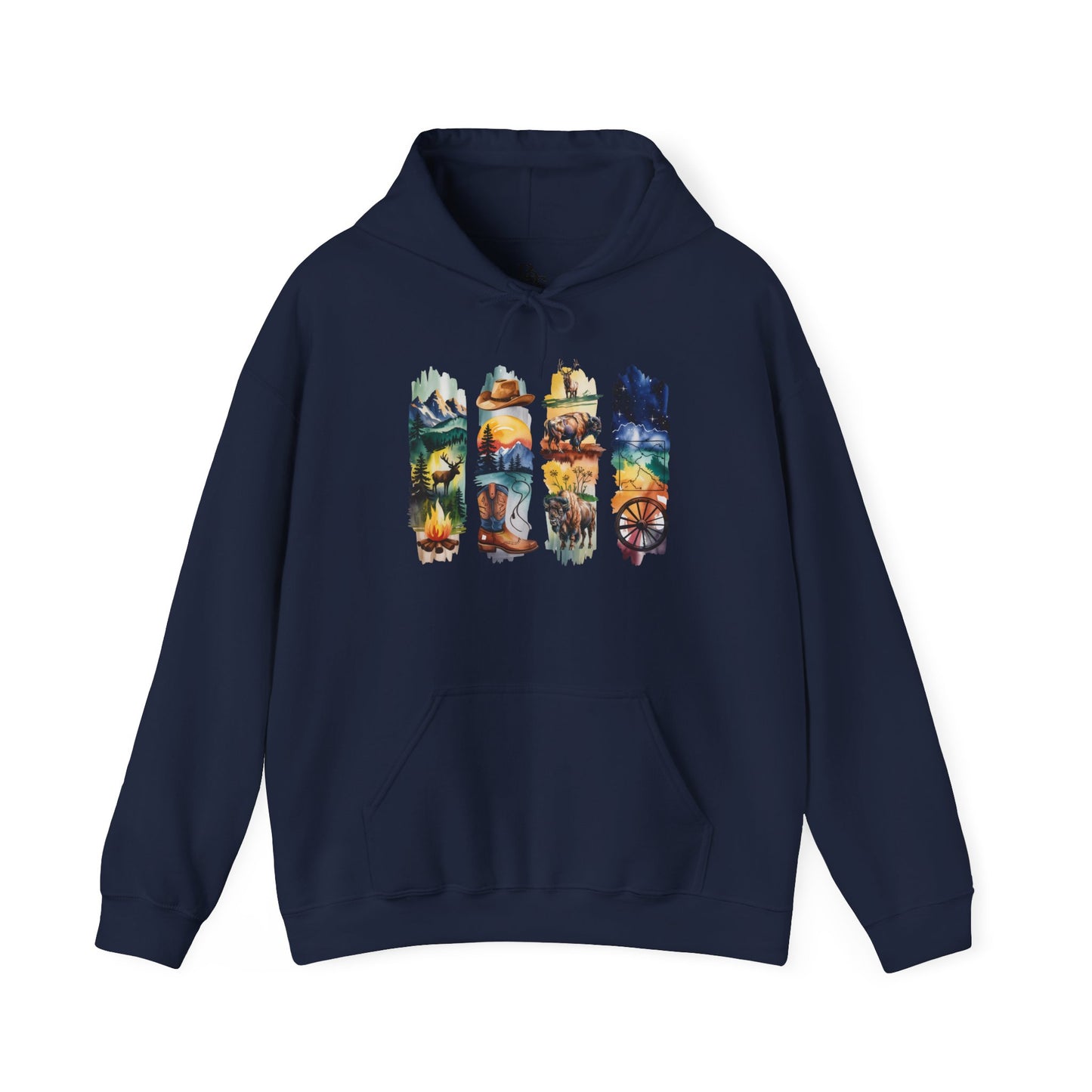 Wyoming Nature Hoodie – Unisex Scenic Nature Sweatshirt for Outdoor Lovers