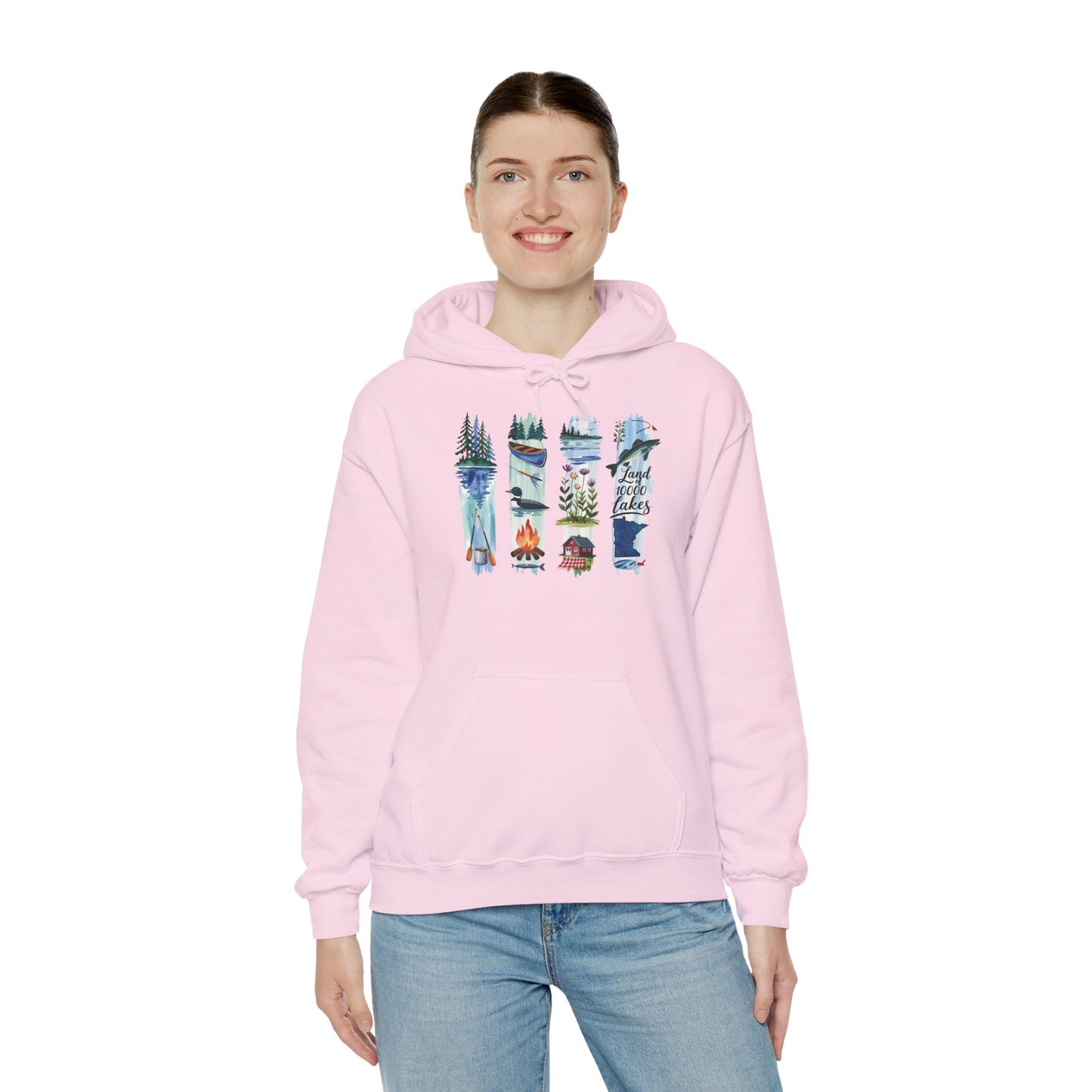Minnesota Nature Hoodie – Unisex Sweatshirt for Forest & Lake Lovers