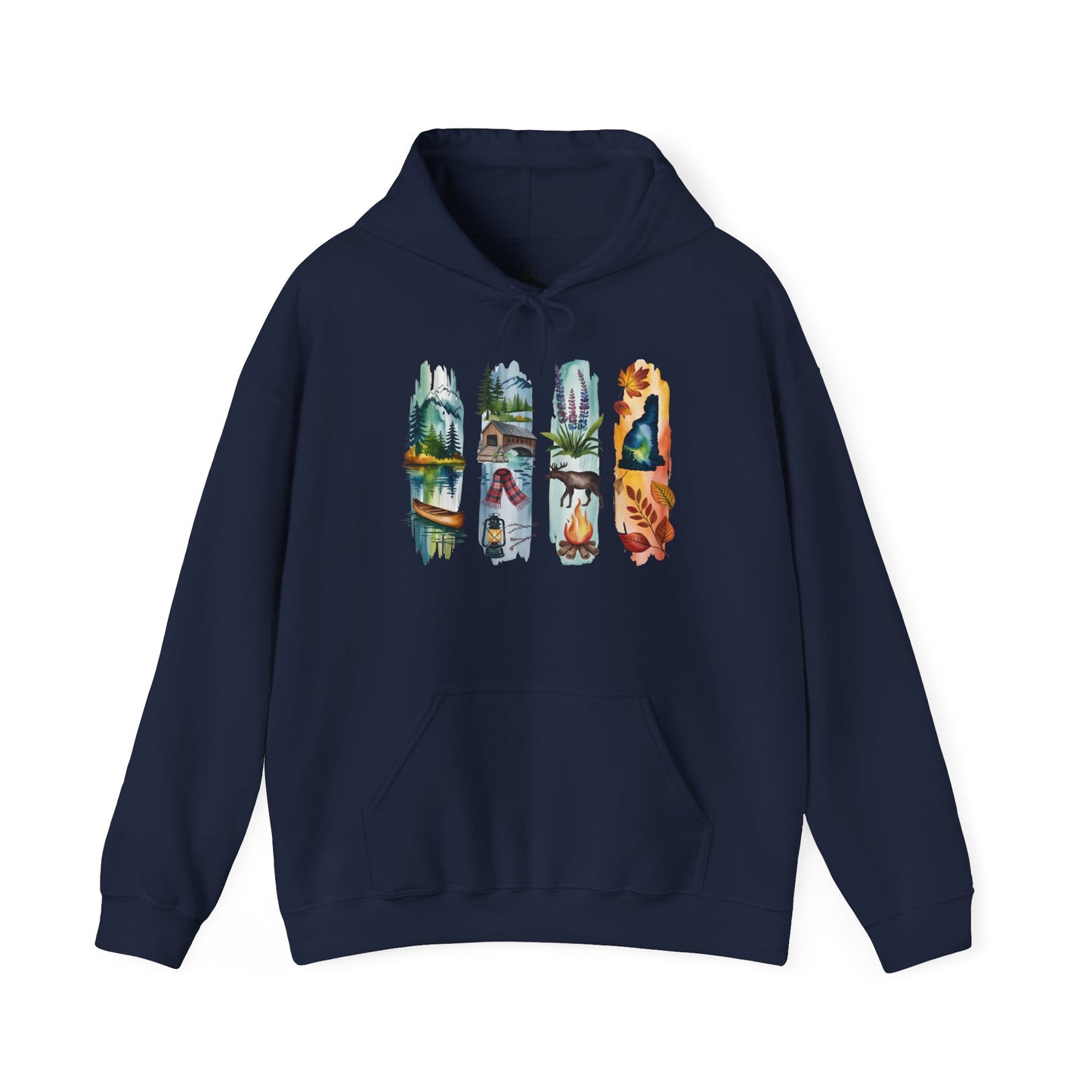 New Hampshire Nature Hoodie – Unisex Sweatshirt for Mountain & Forest Lovers