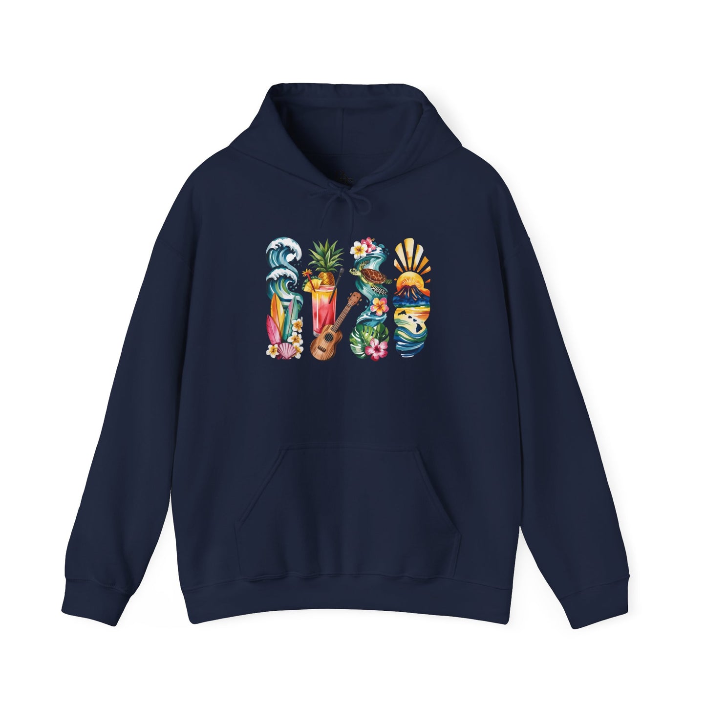 Hawaii Nature Hoodie – Unisex Sweatshirt for Volcano & Ocean Lovers