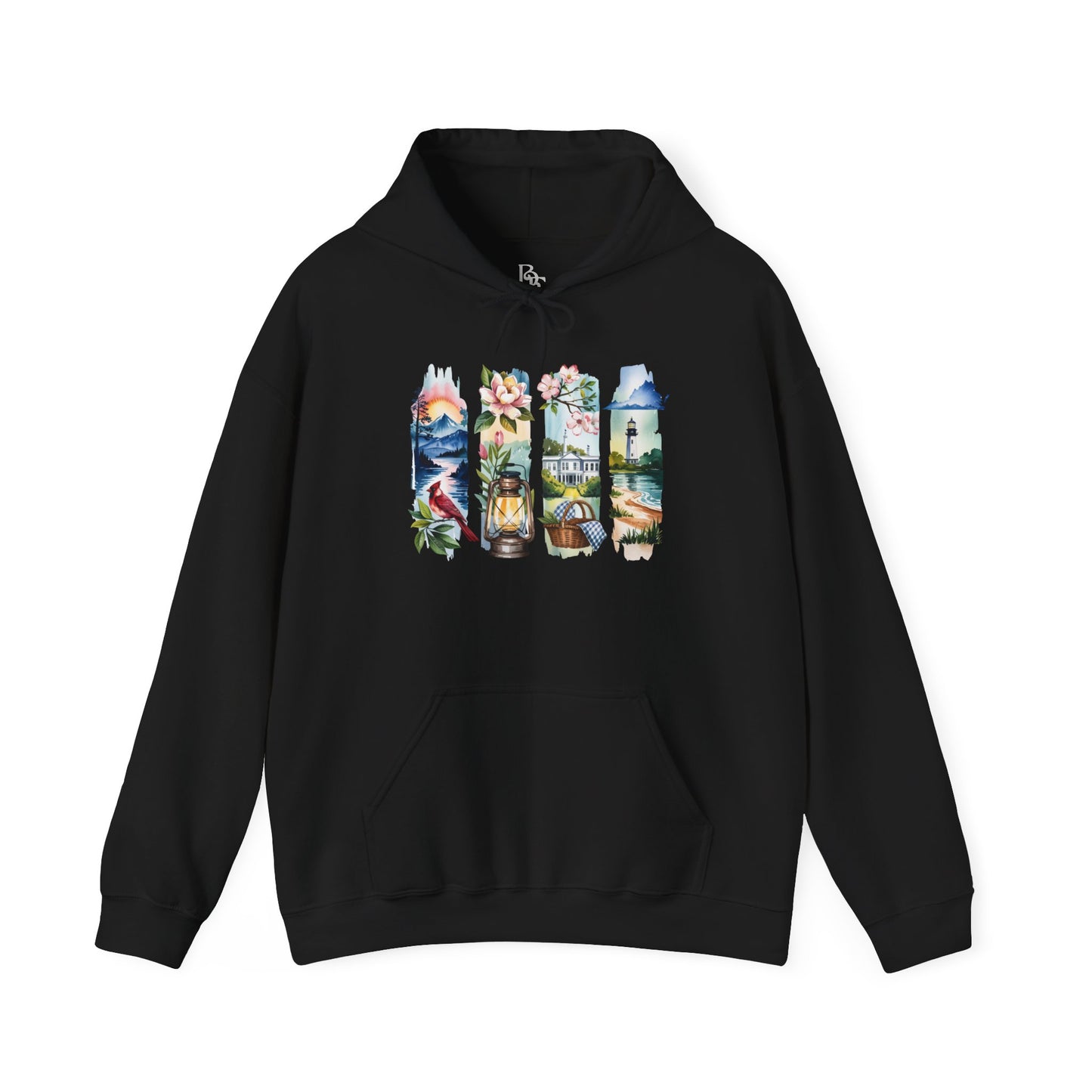Virginia Nature Hoodie – Unisex Mountains & Lakes Sweatshirt for Outdoor Enthusiasts