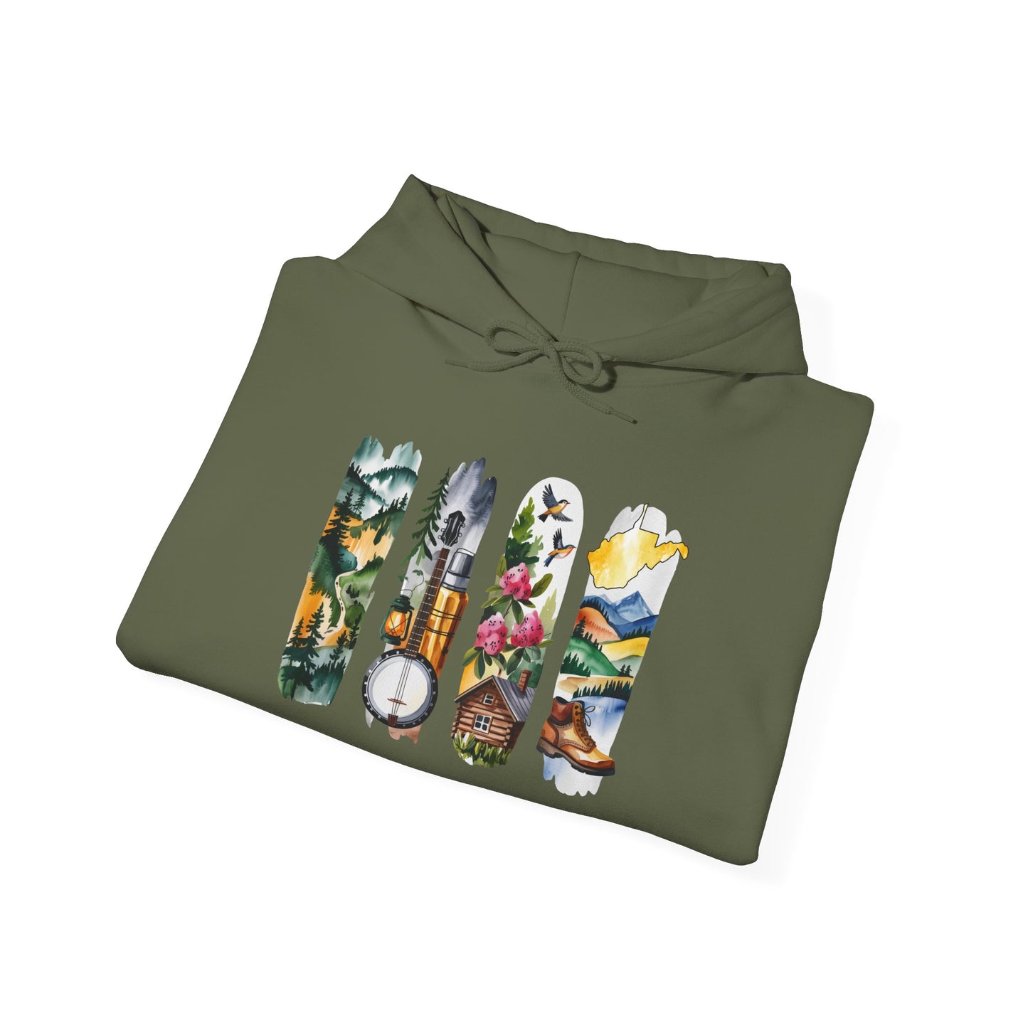 West Virginia Nature Hoodie – Unisex Mountain & Forest Sweatshirt for Appalachian Adventure Lovers