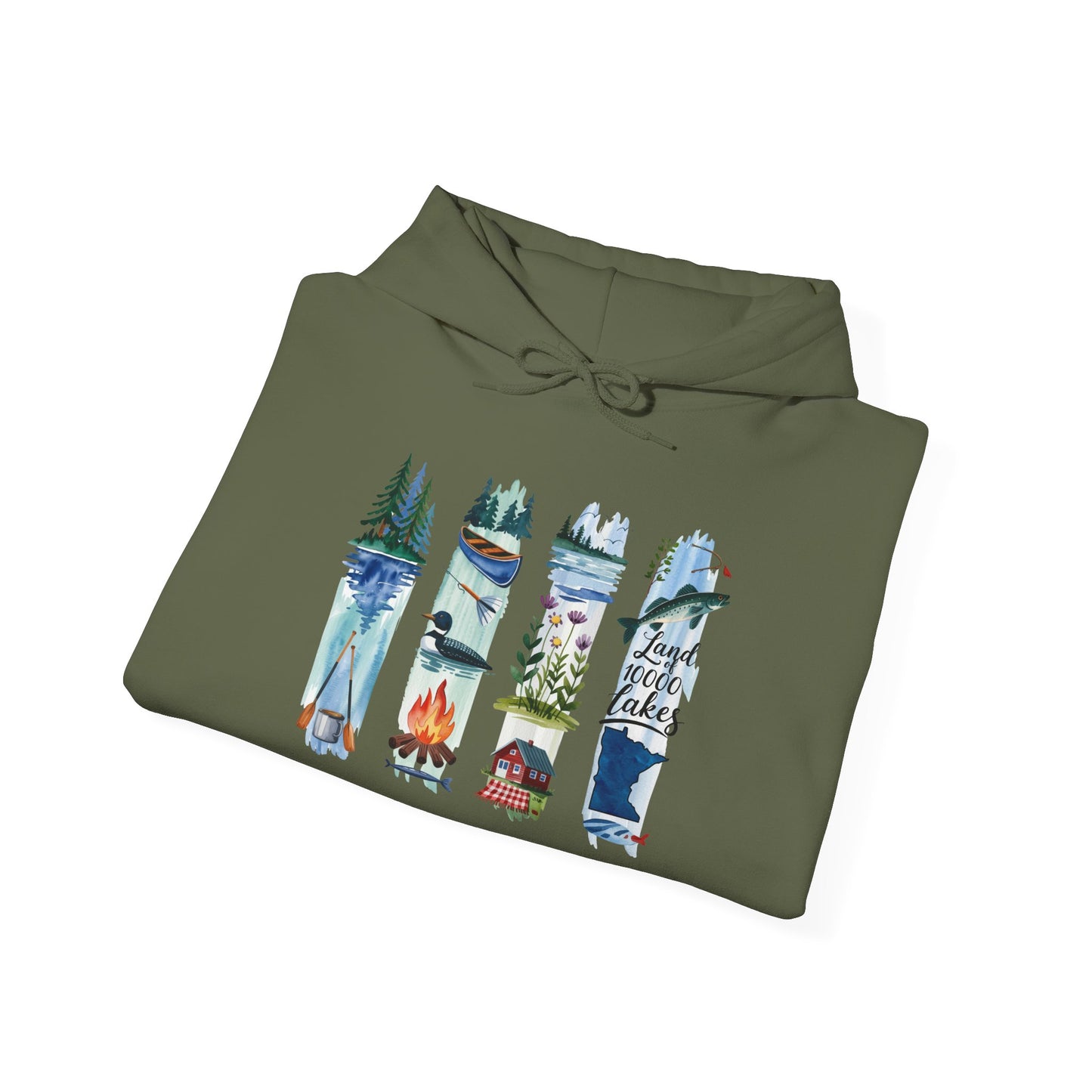 Minnesota Nature Hoodie – Unisex Sweatshirt for Forest & Lake Lovers