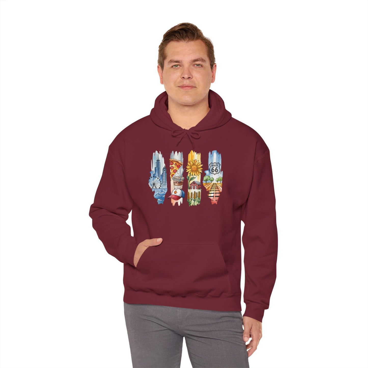 Illinois Nature Hoodie – Unisex Sweatshirt for Trail, Lake & City Escape Lovers