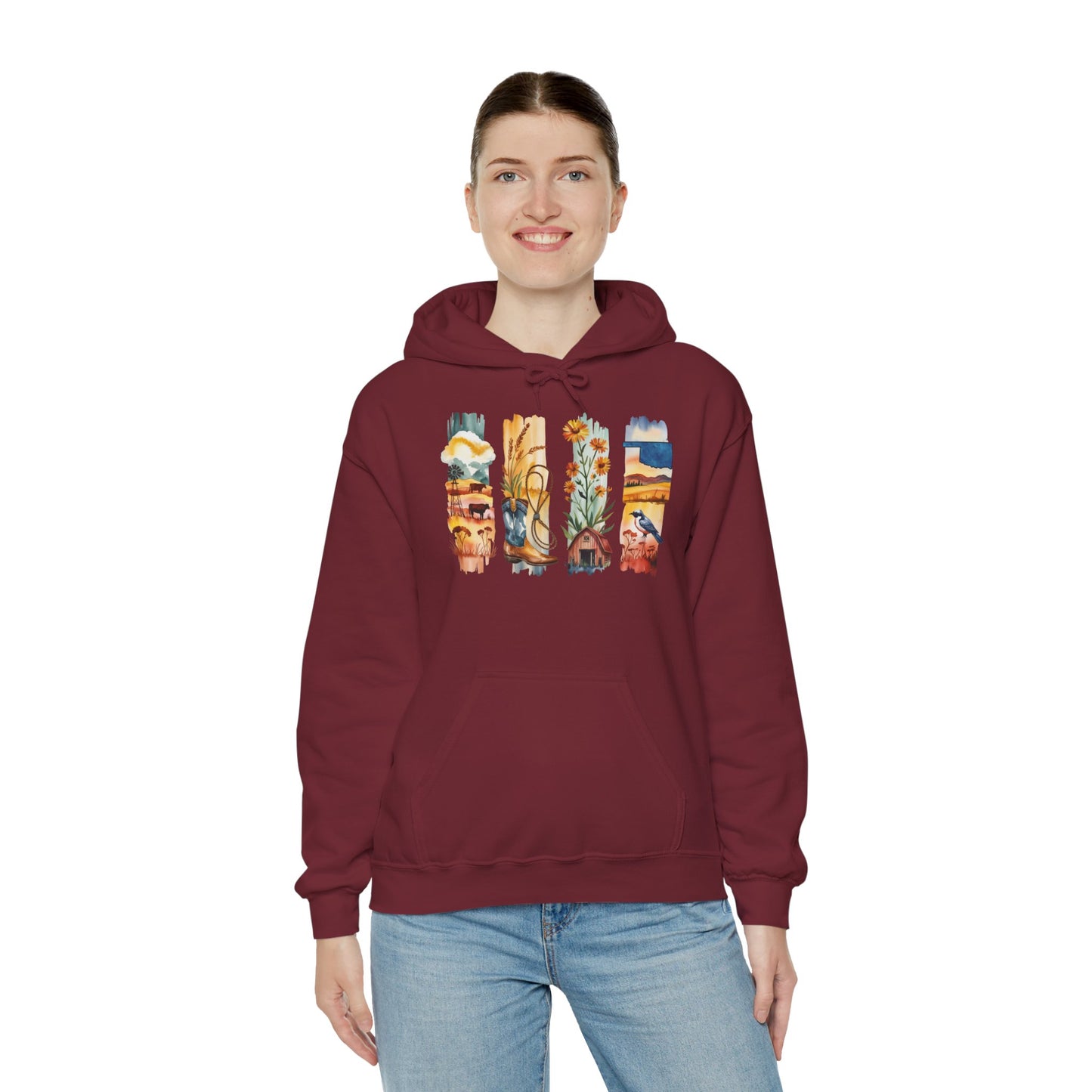 Oklahoma Nature Hoodie – Unisex Scenic Sweatshirt for Outdoor Adventurers