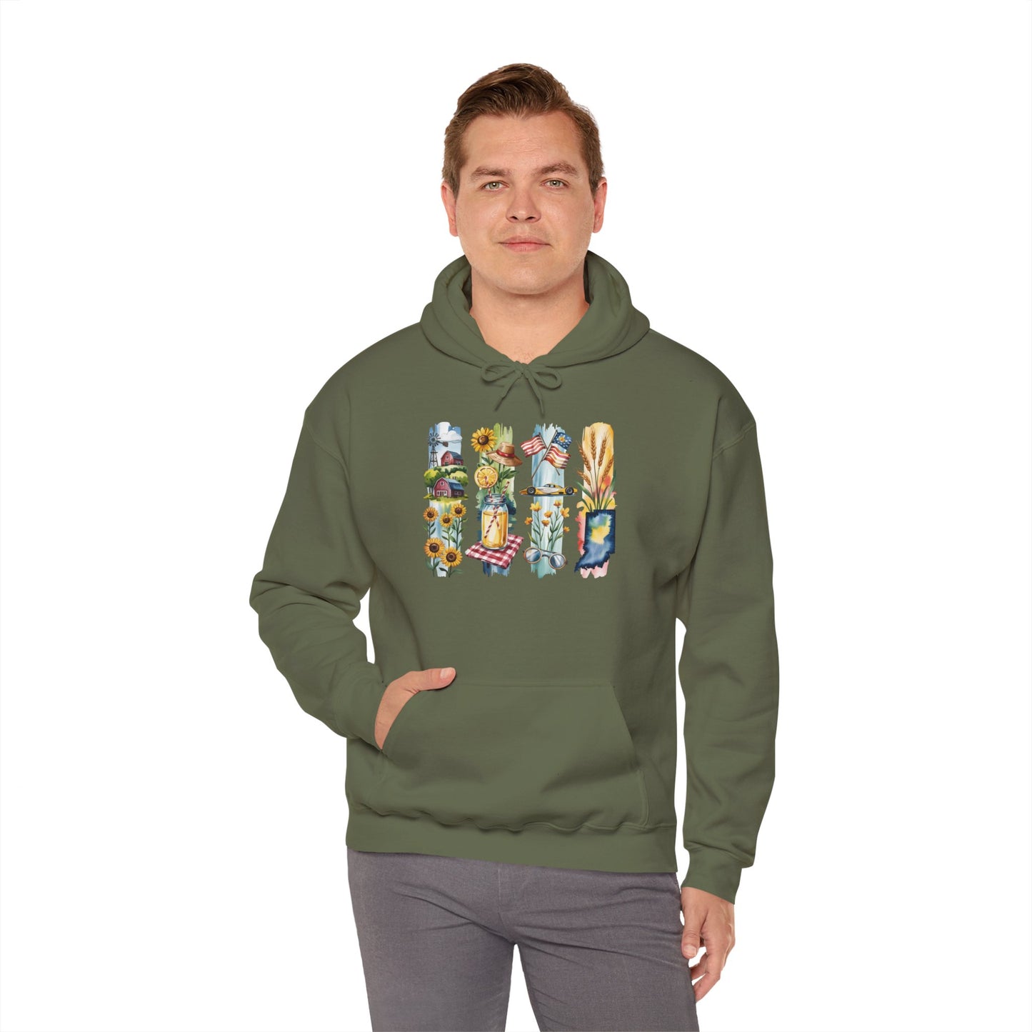 Indiana Nature Hoodie – Unisex Sweatshirt for Forest & Lakeside Wanderers