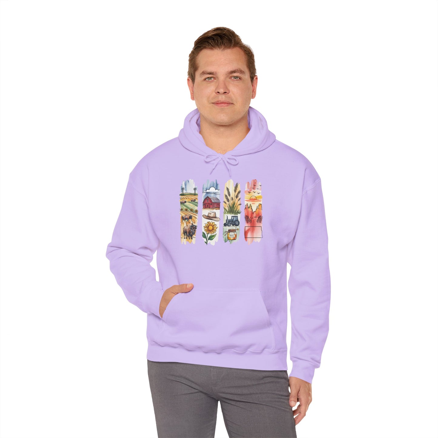North Dakota Nature Hoodie – Unisex Sweatshirt for Prairie & Park Lovers