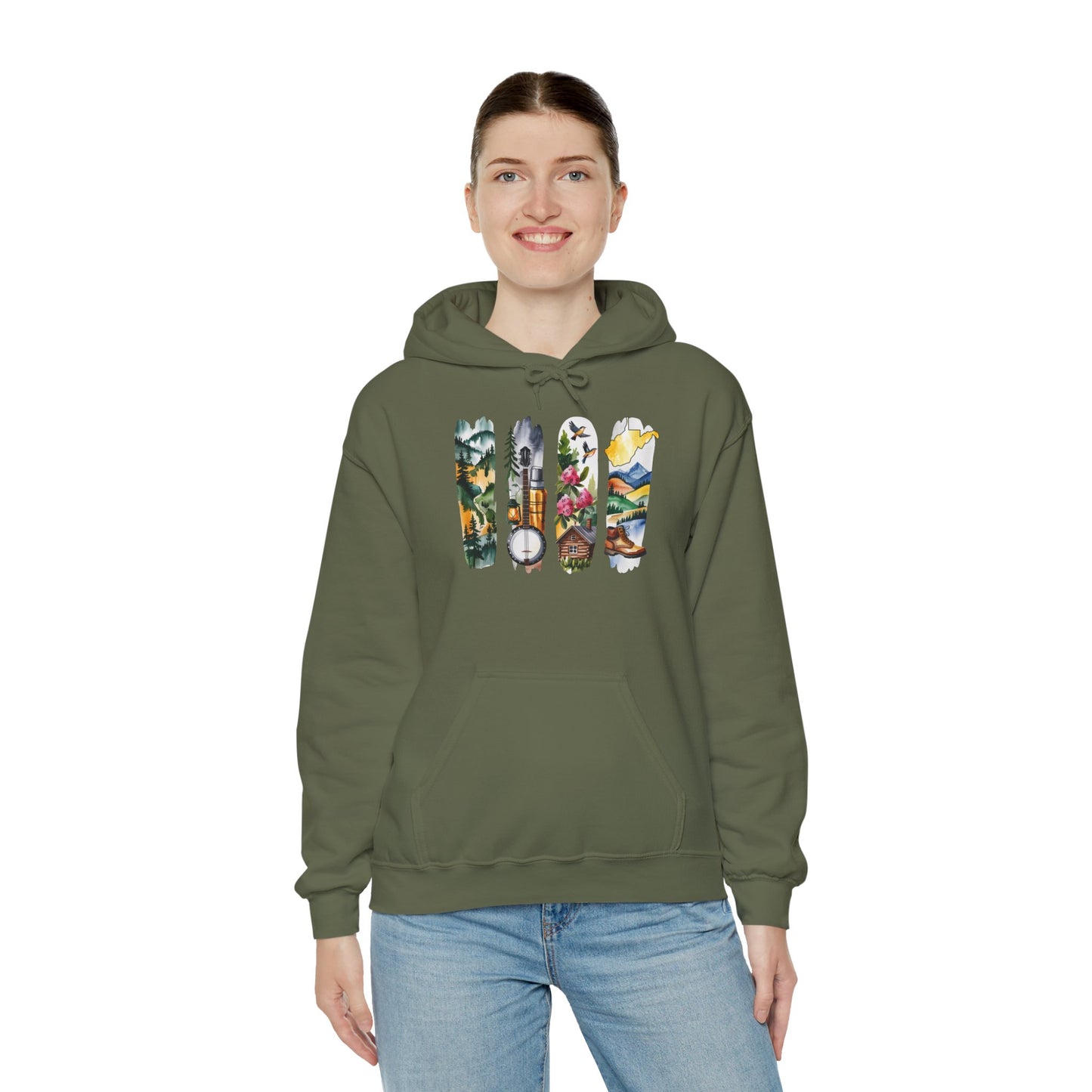 West Virginia Nature Hoodie – Unisex Mountain & Forest Sweatshirt for Appalachian Adventure Lovers