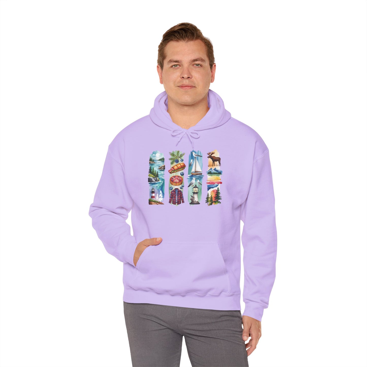 Maine Nature Hoodie – Unisex Sweatshirt for Wilderness Lovers