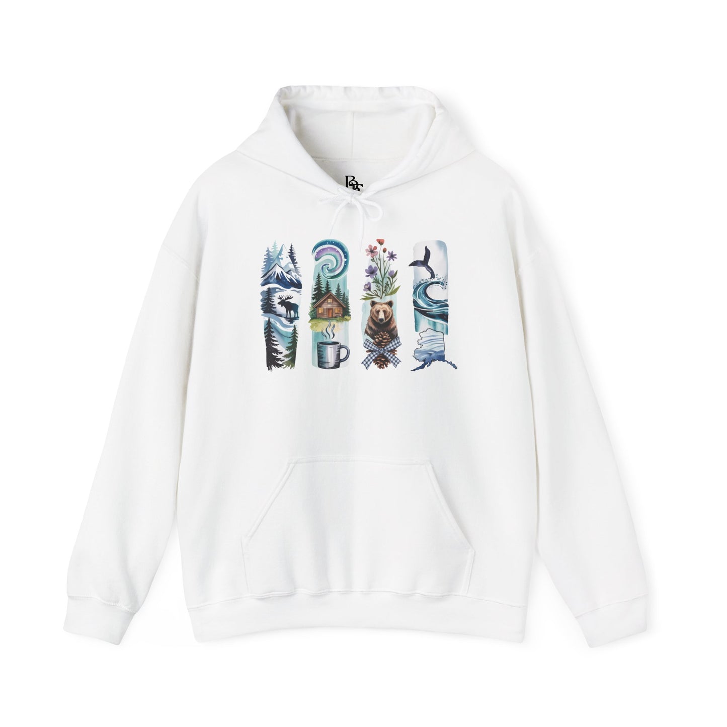 Alaska Nature Hoodie – Unisex Sweatshirt for Mountain & Glacier Explorers