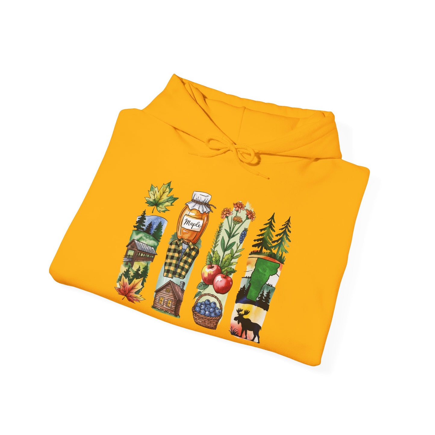 Vermont Nature Hoodie – Unisex Green Mountain State Sweatshirt for Outdoor Lovers & Travelers