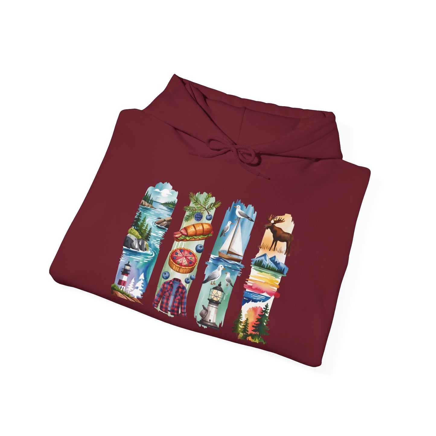 Maine Nature Hoodie – Unisex Sweatshirt for Wilderness Lovers