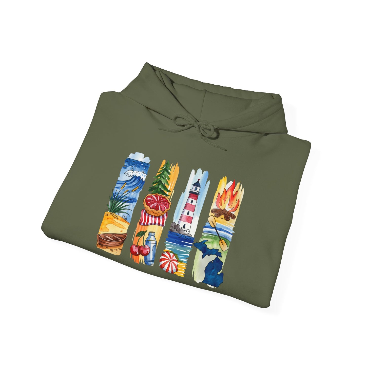 Michigan Nature Hoodie – Unisex Sweatshirt for Forest & Freshwater Lovers
