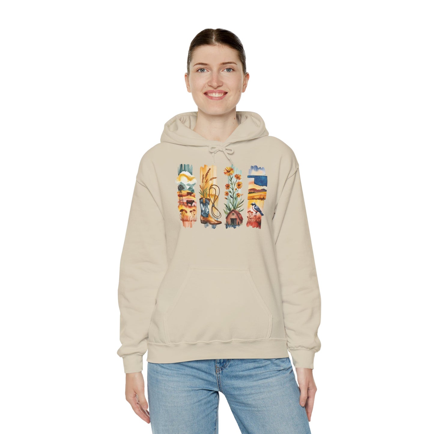 Oklahoma Nature Hoodie – Unisex Scenic Sweatshirt for Outdoor Adventurers