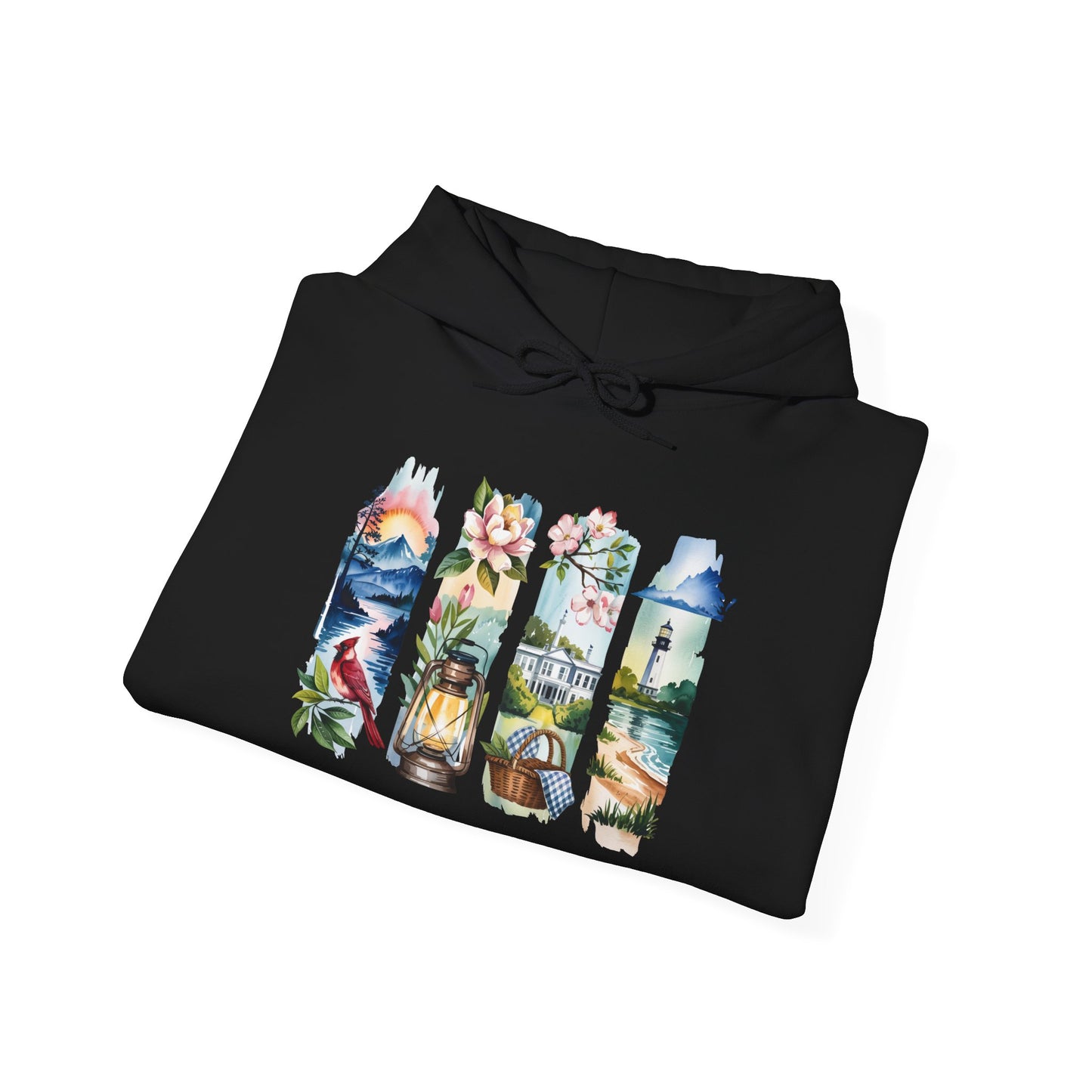 Virginia Nature Hoodie – Unisex Mountains & Lakes Sweatshirt for Outdoor Enthusiasts