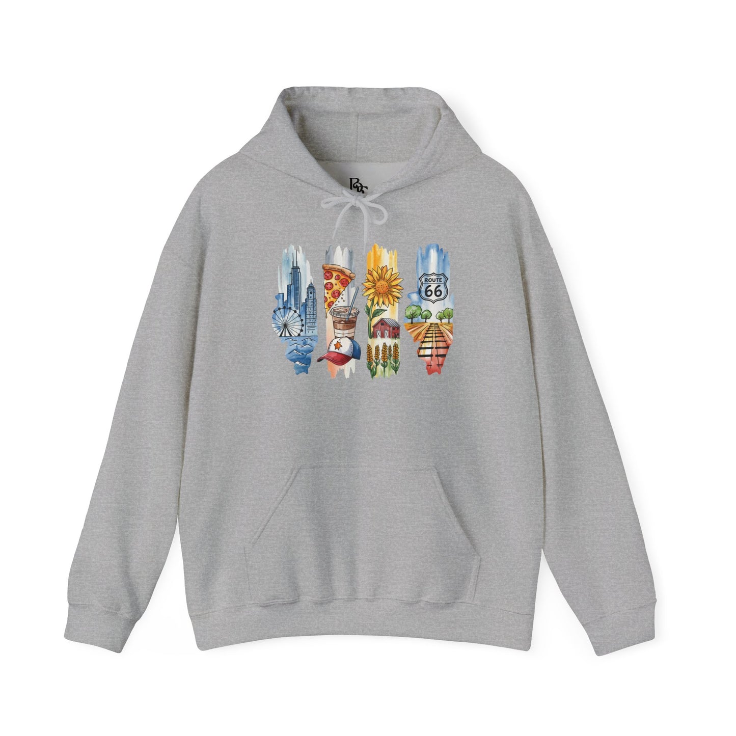 Illinois Nature Hoodie – Unisex Sweatshirt for Trail, Lake & City Escape Lovers