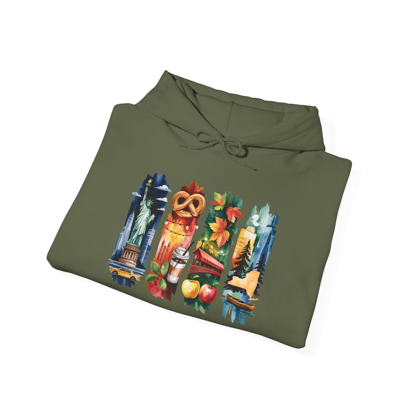 New York Nature Hoodie – Unisex Empire State Sweatshirt for Tourists and Travelers