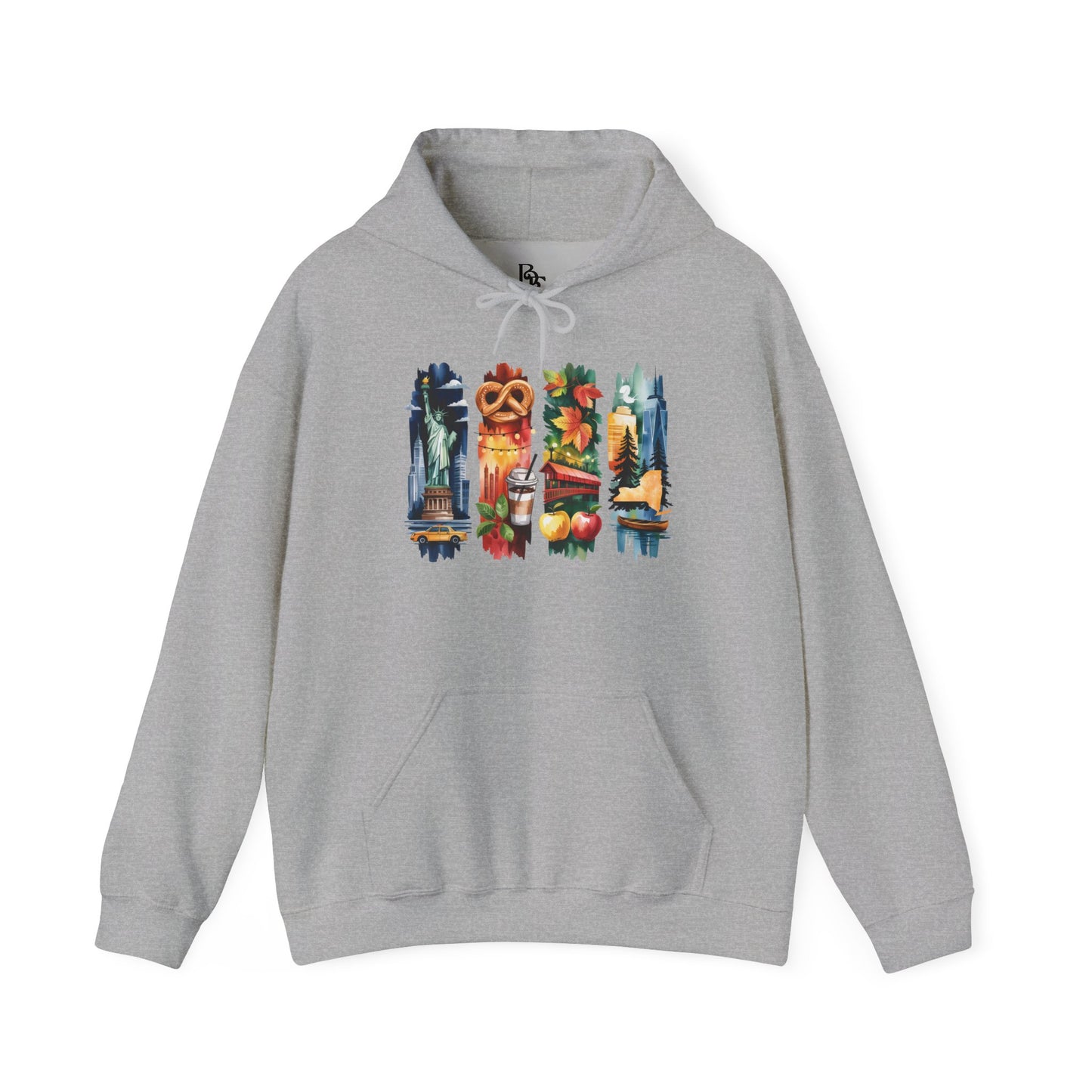 New York Nature Hoodie – Unisex Empire State Sweatshirt for Tourists and Travelers