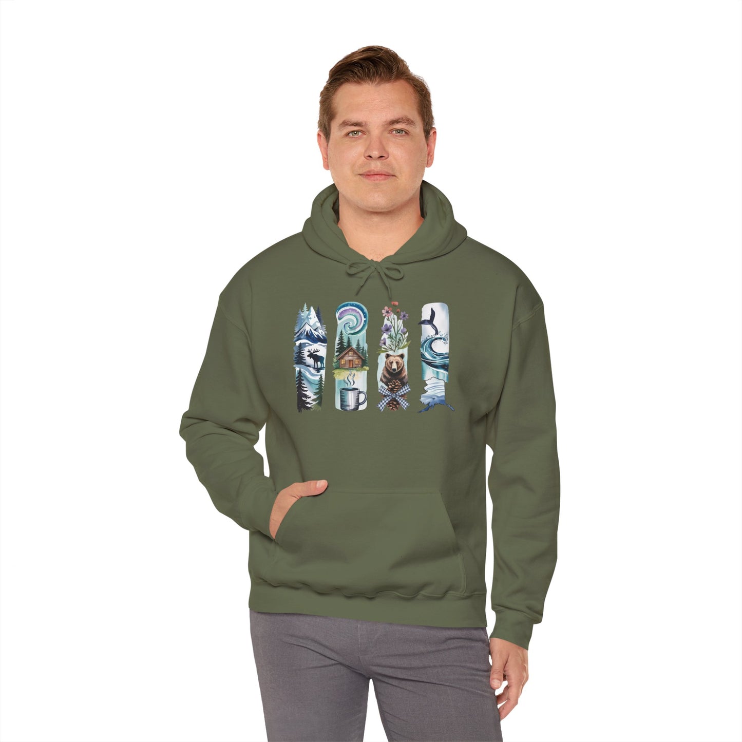 Alaska Nature Hoodie – Unisex Sweatshirt for Mountain & Glacier Explorers