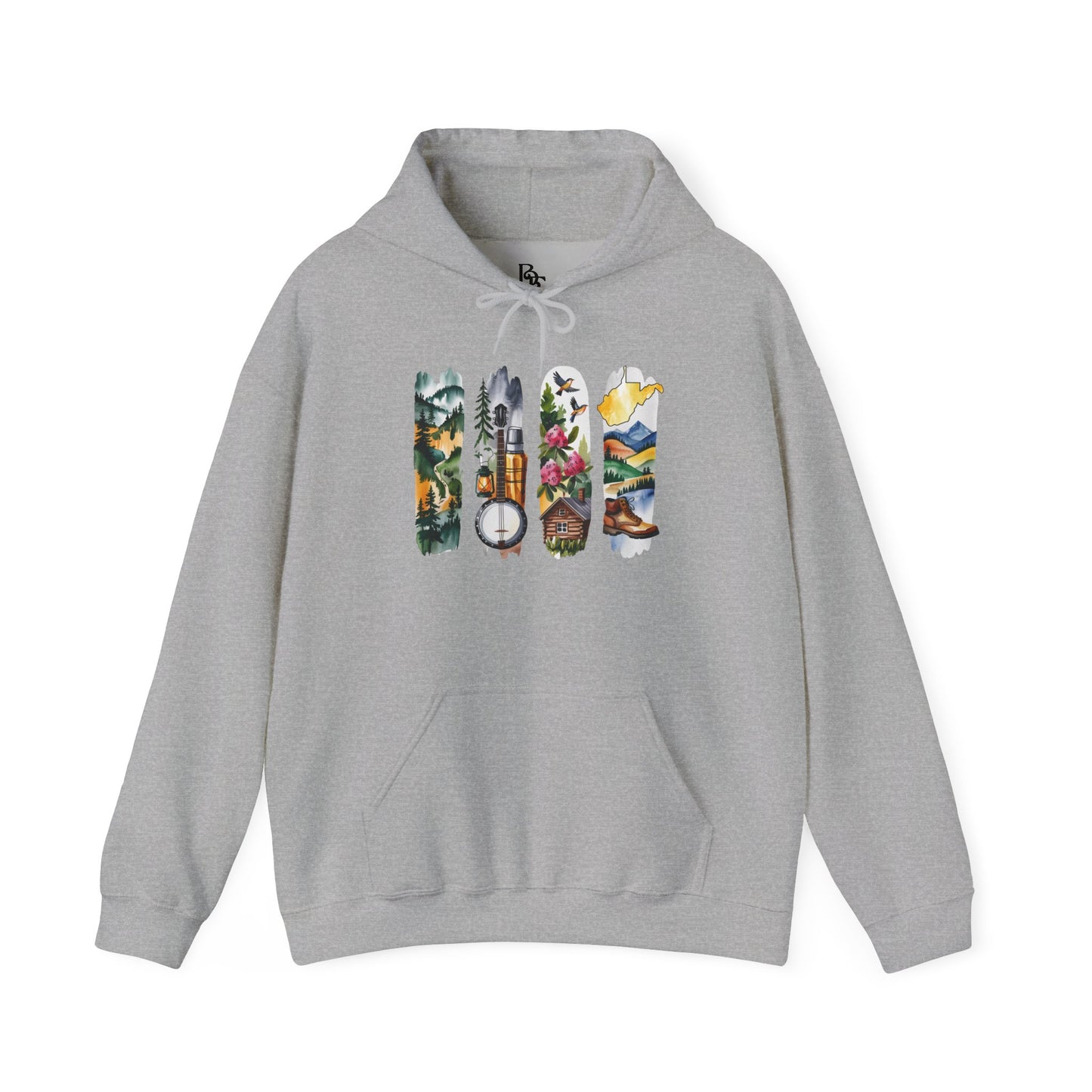 West Virginia Nature Hoodie – Unisex Mountain & Forest Sweatshirt for Appalachian Adventure Lovers