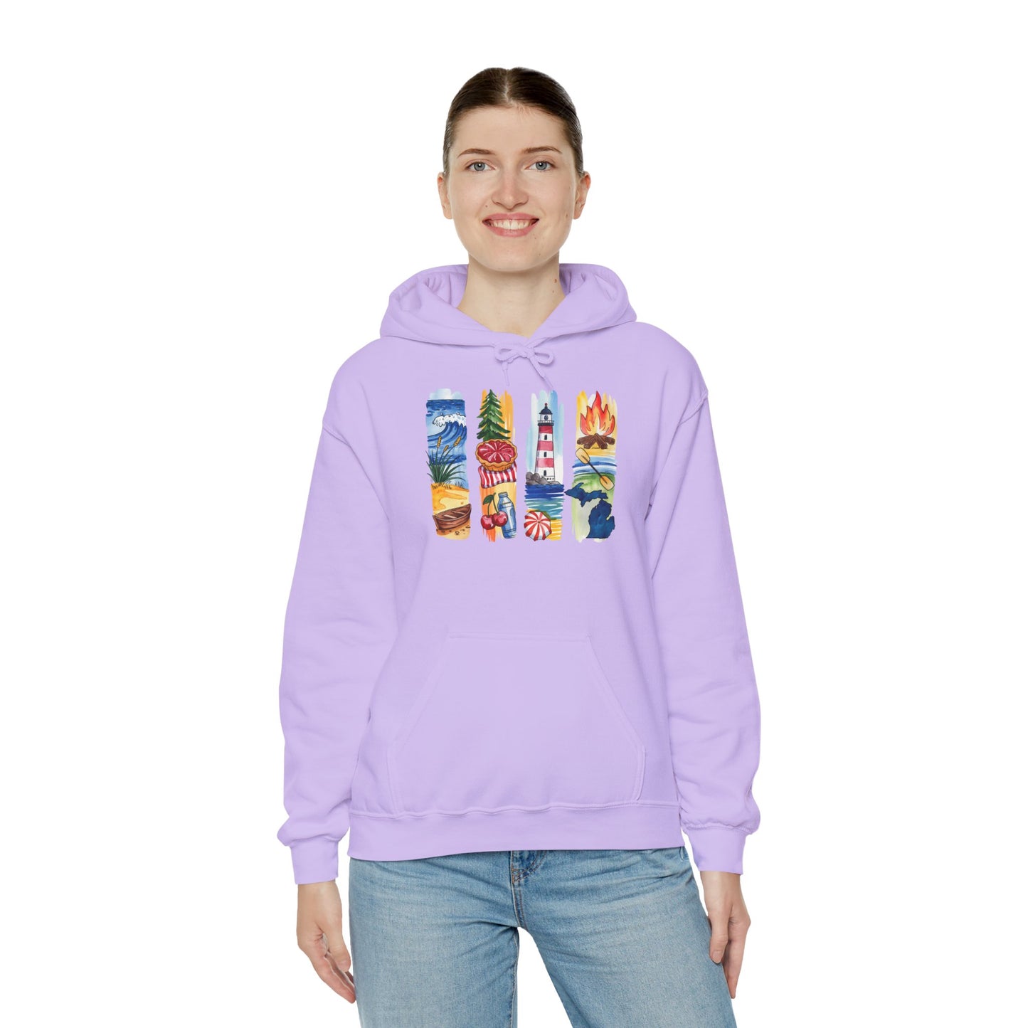 Michigan Nature Hoodie – Unisex Sweatshirt for Forest & Freshwater Lovers