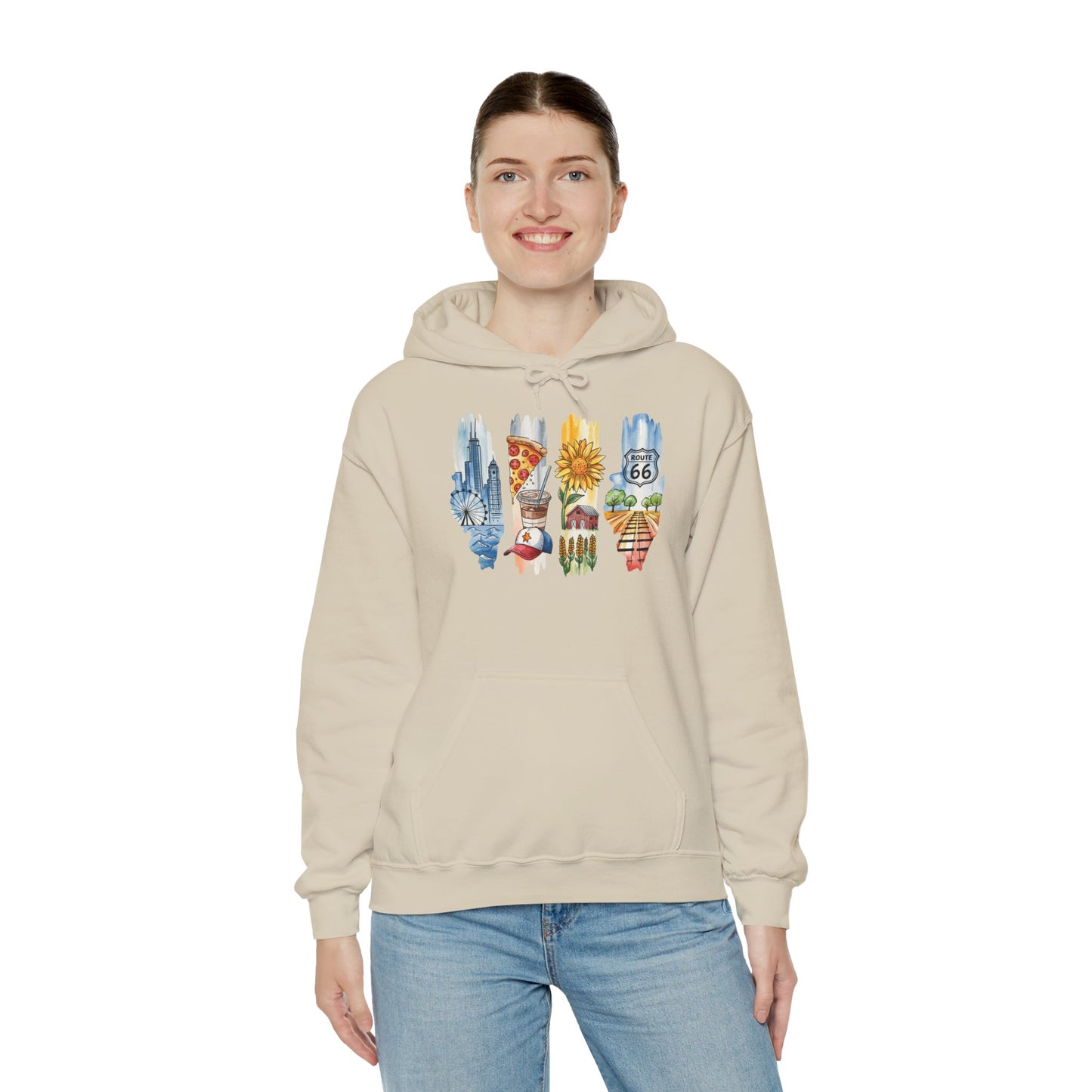 Illinois Nature Hoodie – Unisex Sweatshirt for Trail, Lake & City Escape Lovers