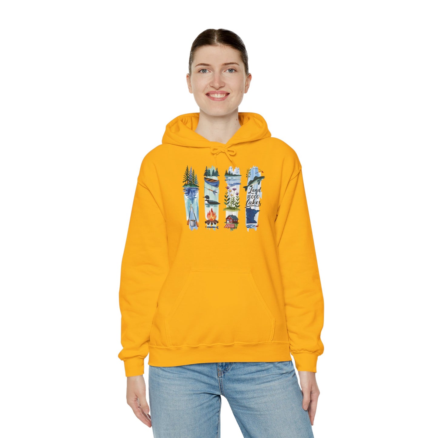 Minnesota Nature Hoodie – Unisex Sweatshirt for Forest & Lake Lovers