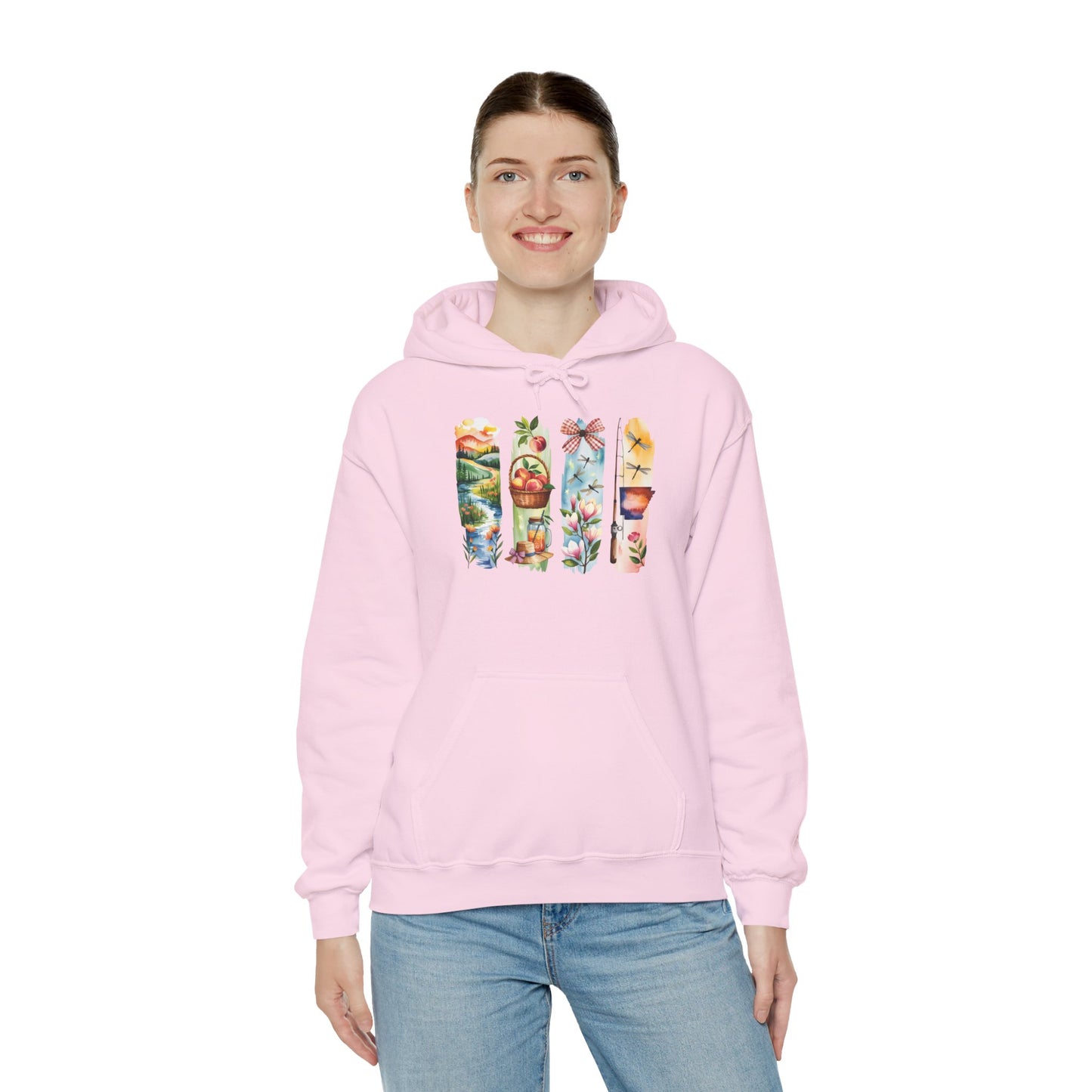 Arkansas Nature Hoodie – Unisex Sweatshirt for Forest & River Lovers