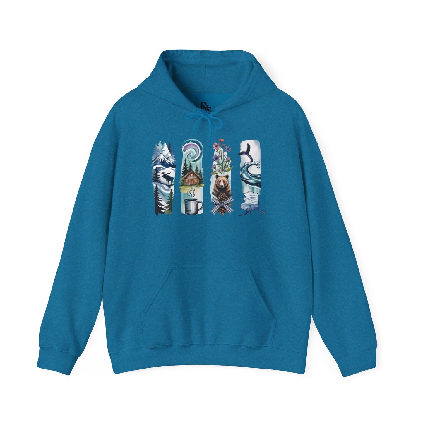 Alaska Nature Hoodie – Unisex Sweatshirt for Mountain & Glacier Explorers