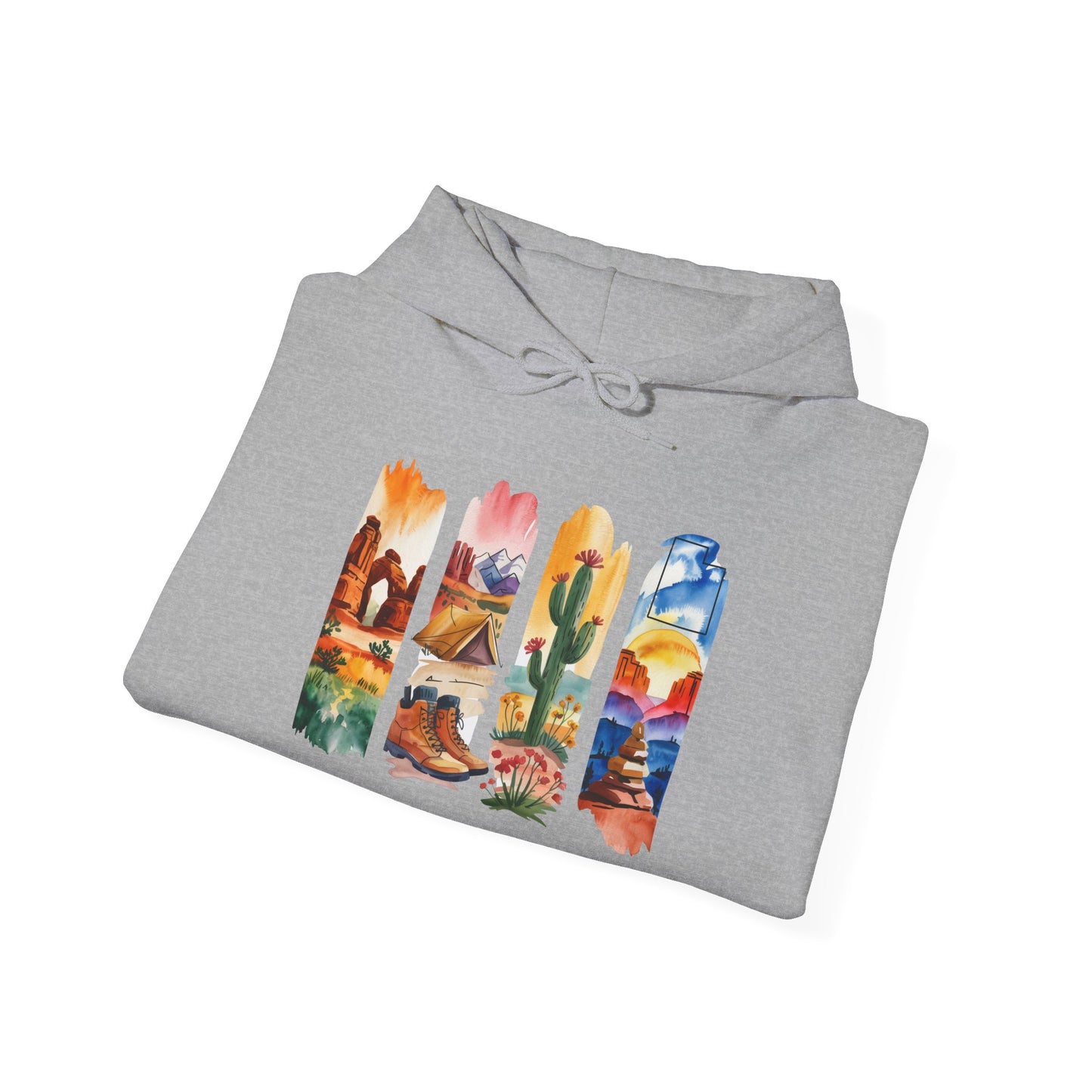 Utah Nature Hoodie – Unisex Desert Landscape Sweatshirt for Hikers & Adventure Seekers