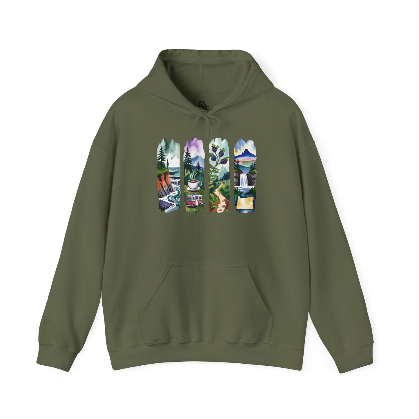 Oregon Nature Hoodie – Unisex Pacific Northwest Sweatshirt for Hikers & Adventure Enthusiasts