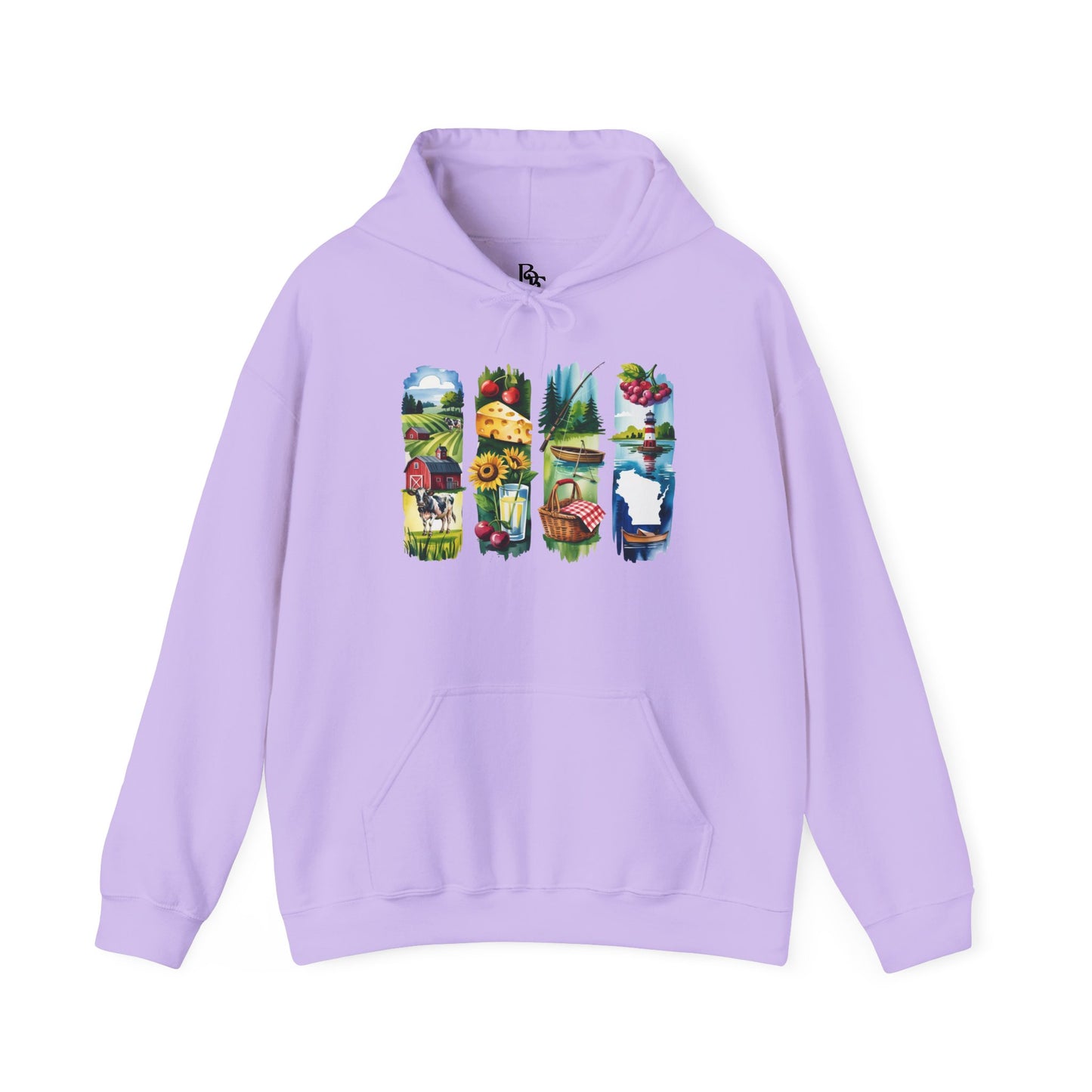 Wisconsin Nature Hoodie – Unisex Sweatshirt with Sceneries for Midwest Outdoor Lovers