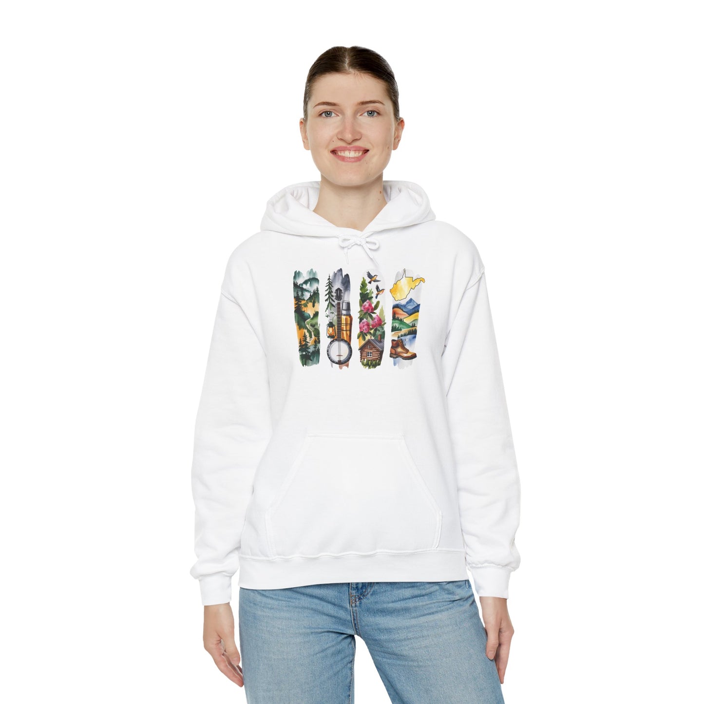 West Virginia Nature Hoodie – Unisex Mountain & Forest Sweatshirt for Appalachian Adventure Lovers