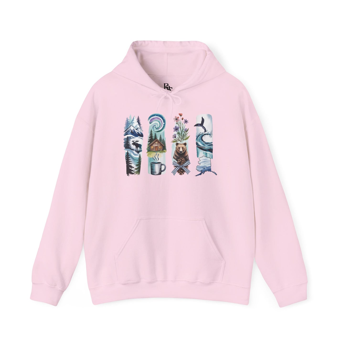 Alaska Nature Hoodie – Unisex Sweatshirt for Mountain & Glacier Explorers