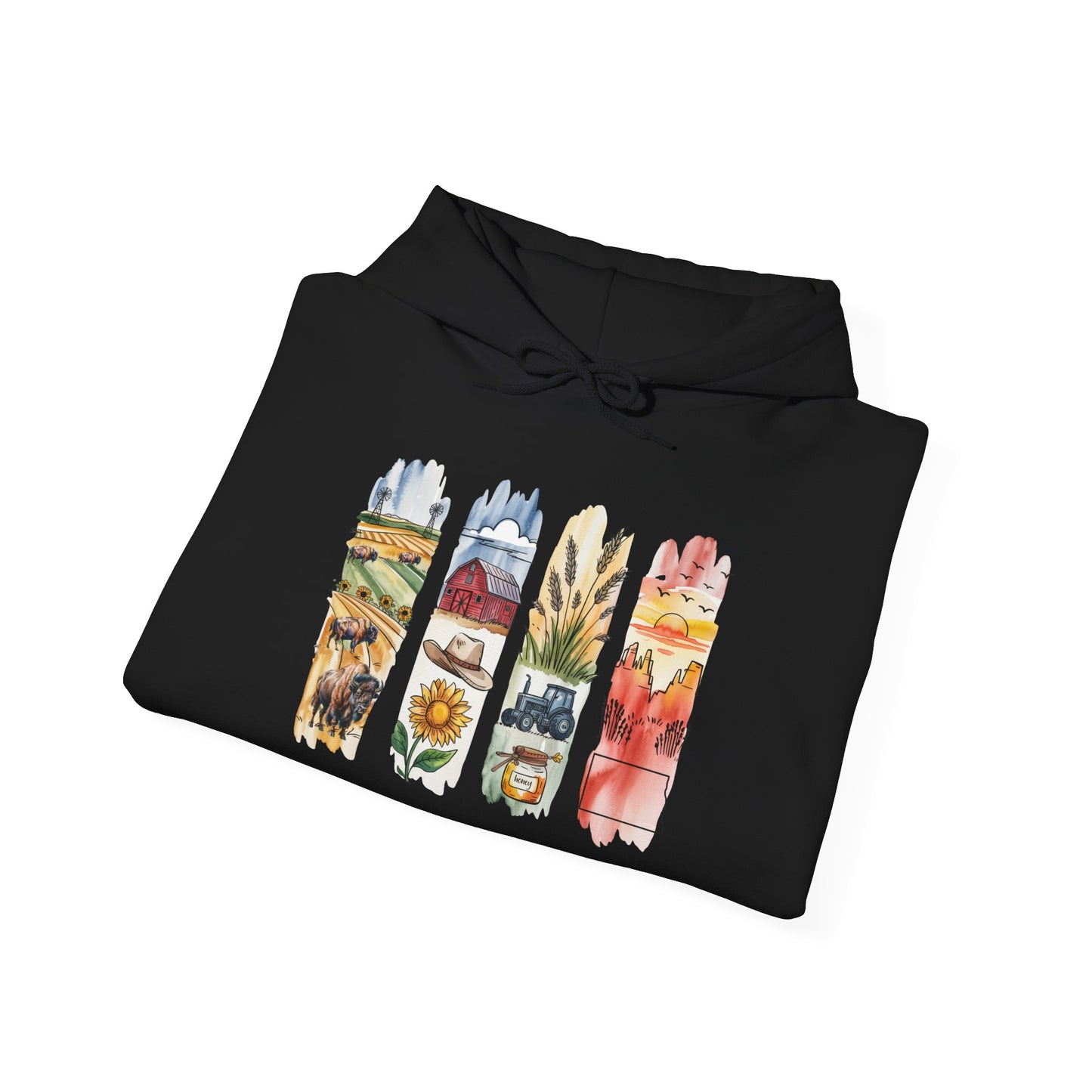 North Dakota Nature Hoodie – Unisex Sweatshirt for Prairie & Park Lovers