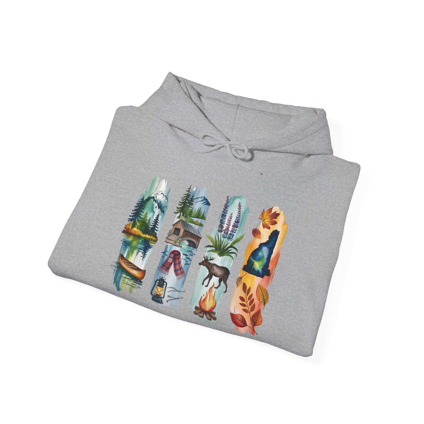 New Hampshire Nature Hoodie – Unisex Sweatshirt for Mountain & Forest Lovers