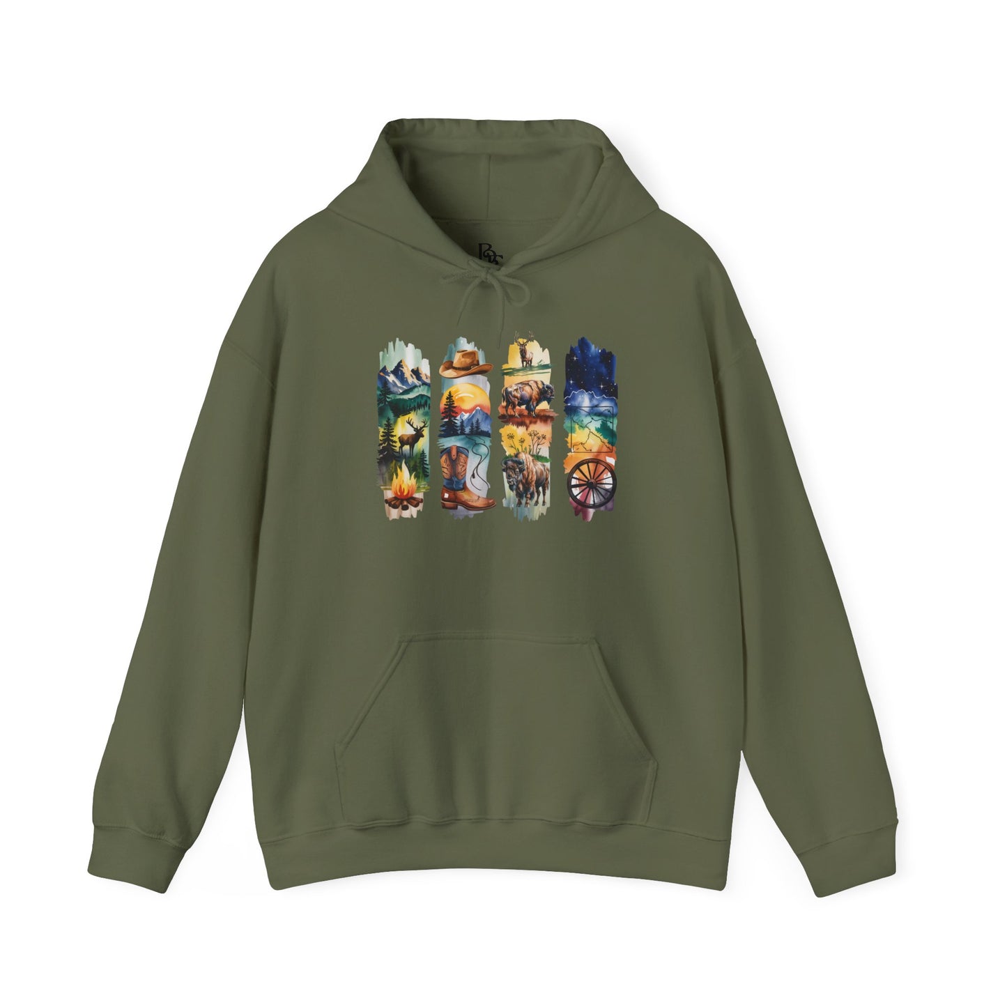 Wyoming Nature Hoodie – Unisex Scenic Nature Sweatshirt for Outdoor Lovers