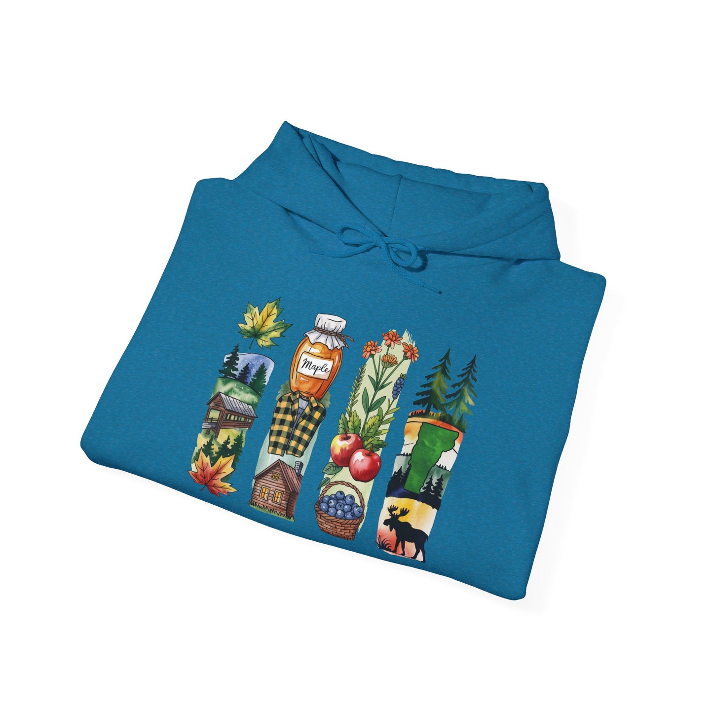 Vermont Nature Hoodie – Unisex Green Mountain State Sweatshirt for Outdoor Lovers & Travelers