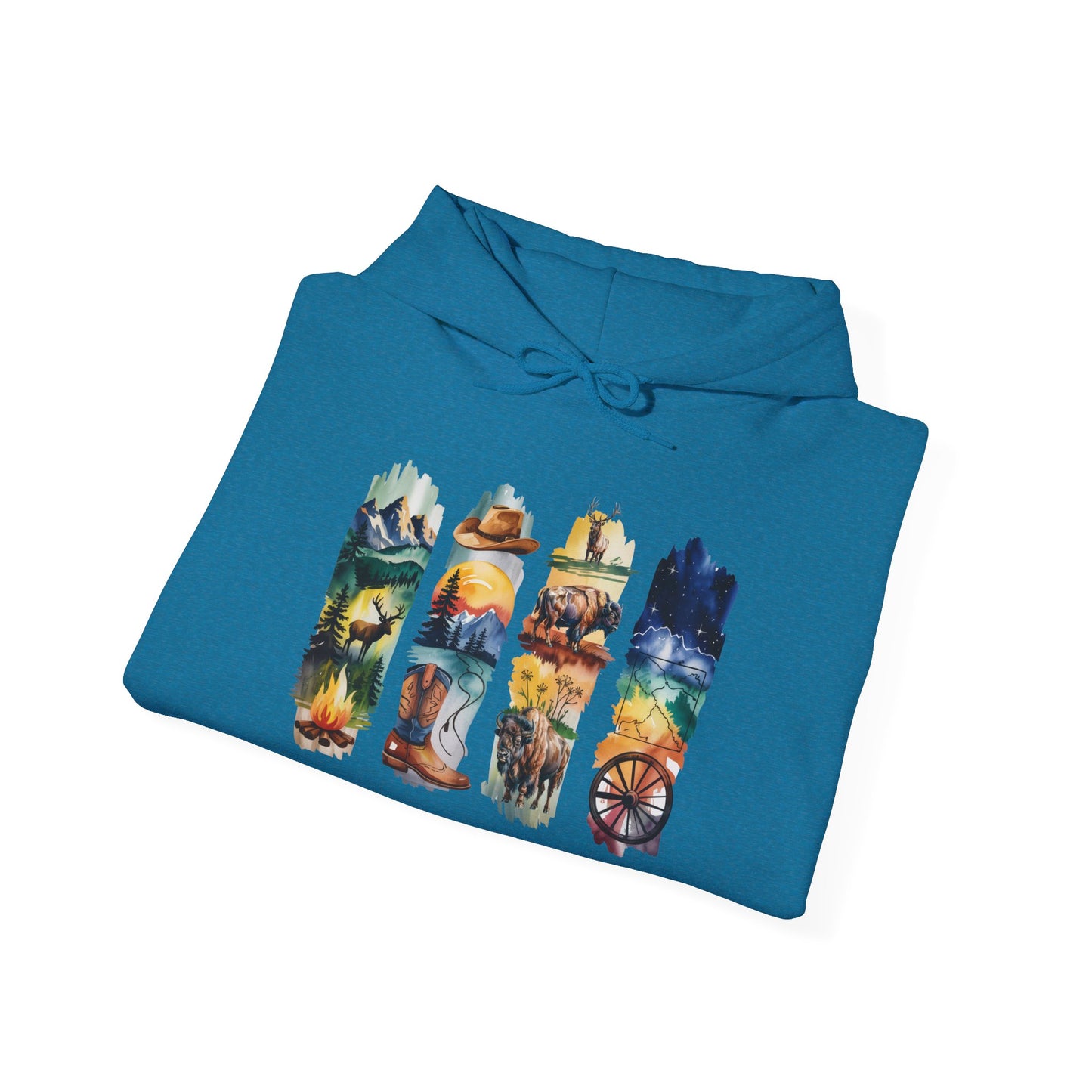 Wyoming Nature Hoodie – Unisex Scenic Nature Sweatshirt for Outdoor Lovers