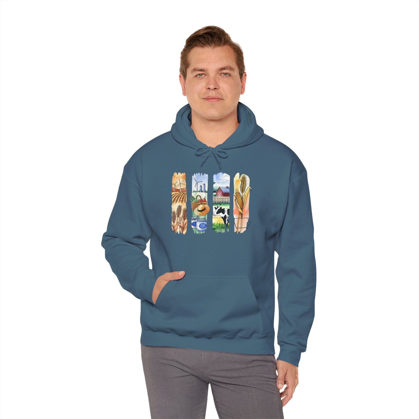 Iowa Nature Hoodie – Unisex Sweatshirt for Lounging or Exploring