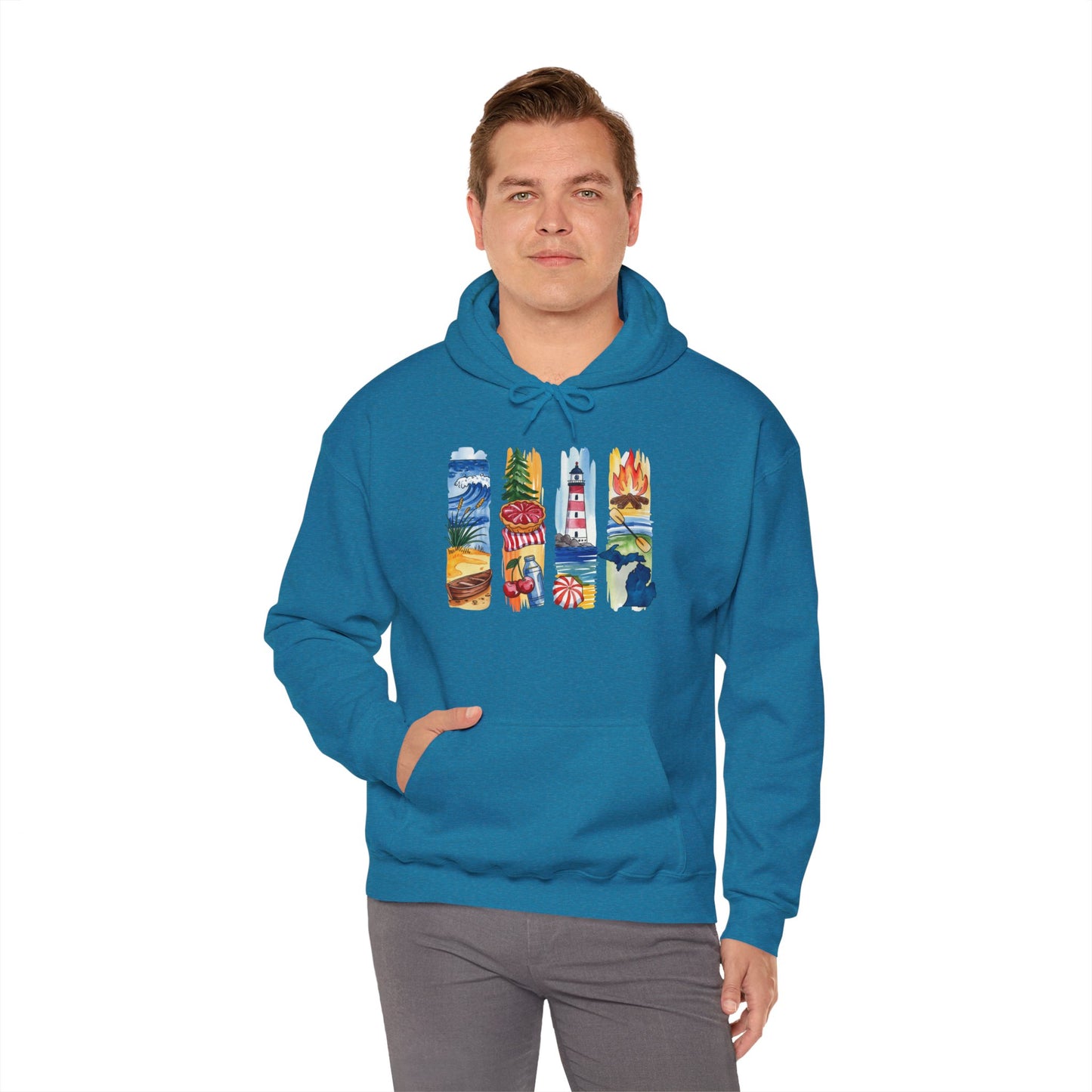 Michigan Nature Hoodie – Unisex Sweatshirt for Forest & Freshwater Lovers