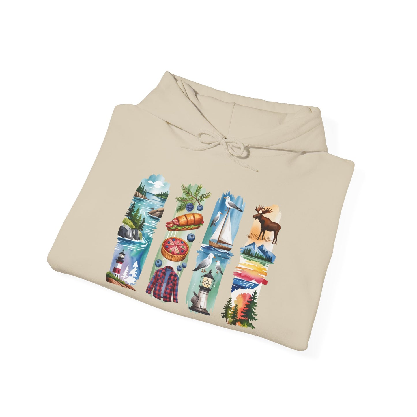 Maine Nature Hoodie – Unisex Sweatshirt for Wilderness Lovers
