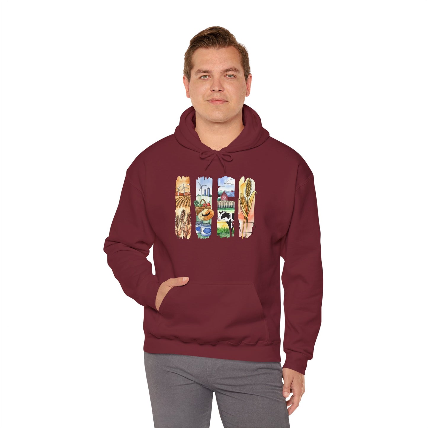 Iowa Nature Hoodie – Unisex Sweatshirt for Lounging or Exploring