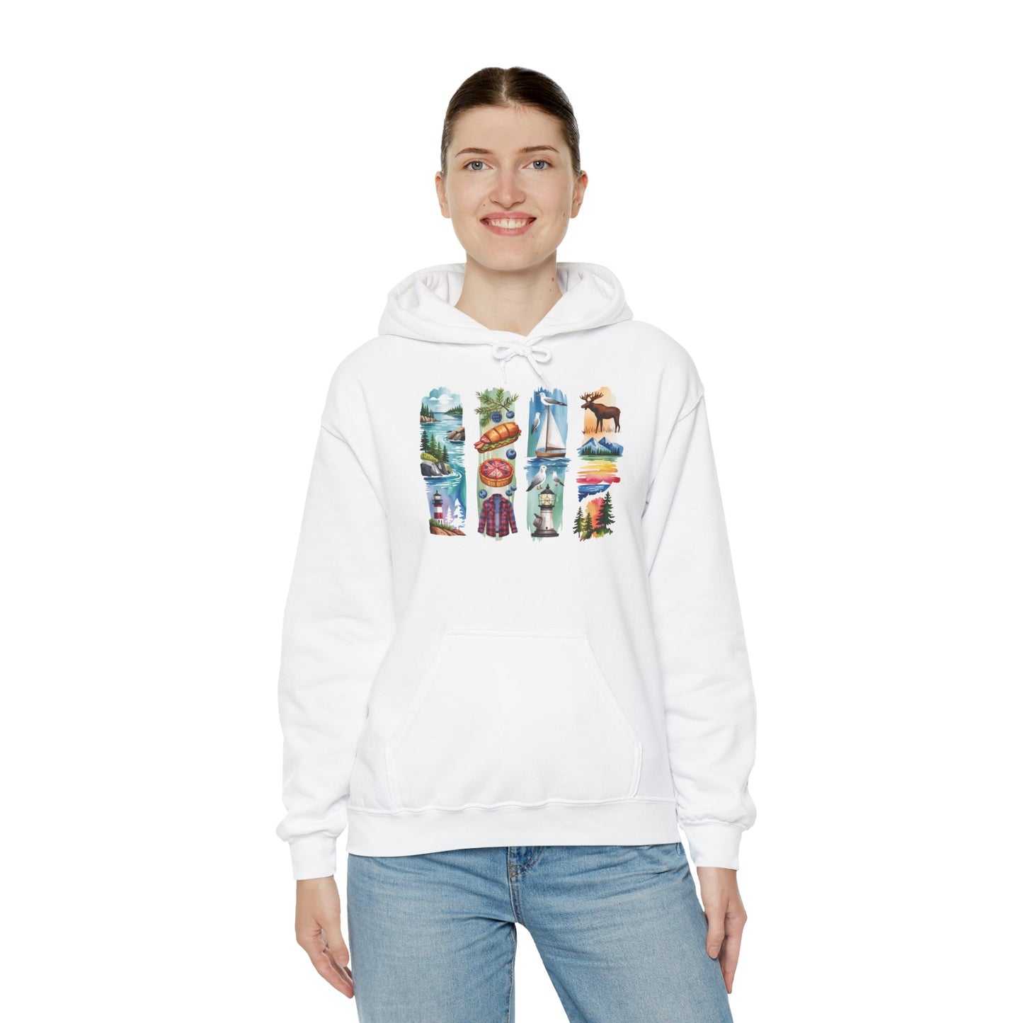 Maine Nature Hoodie – Unisex Sweatshirt for Wilderness Lovers