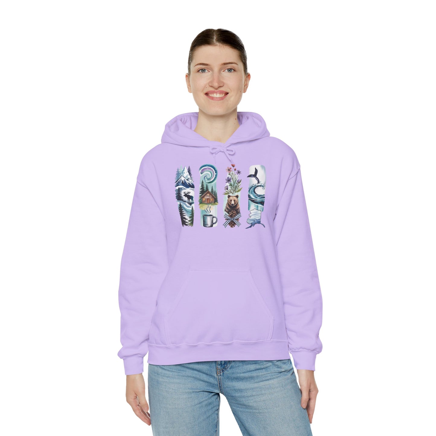 Alaska Nature Hoodie – Unisex Sweatshirt for Mountain & Glacier Explorers