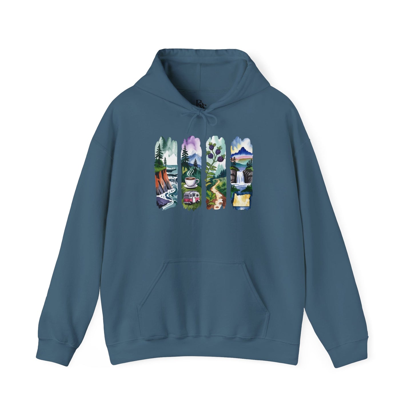 Oregon Nature Hoodie – Unisex Pacific Northwest Sweatshirt for Hikers & Adventure Enthusiasts