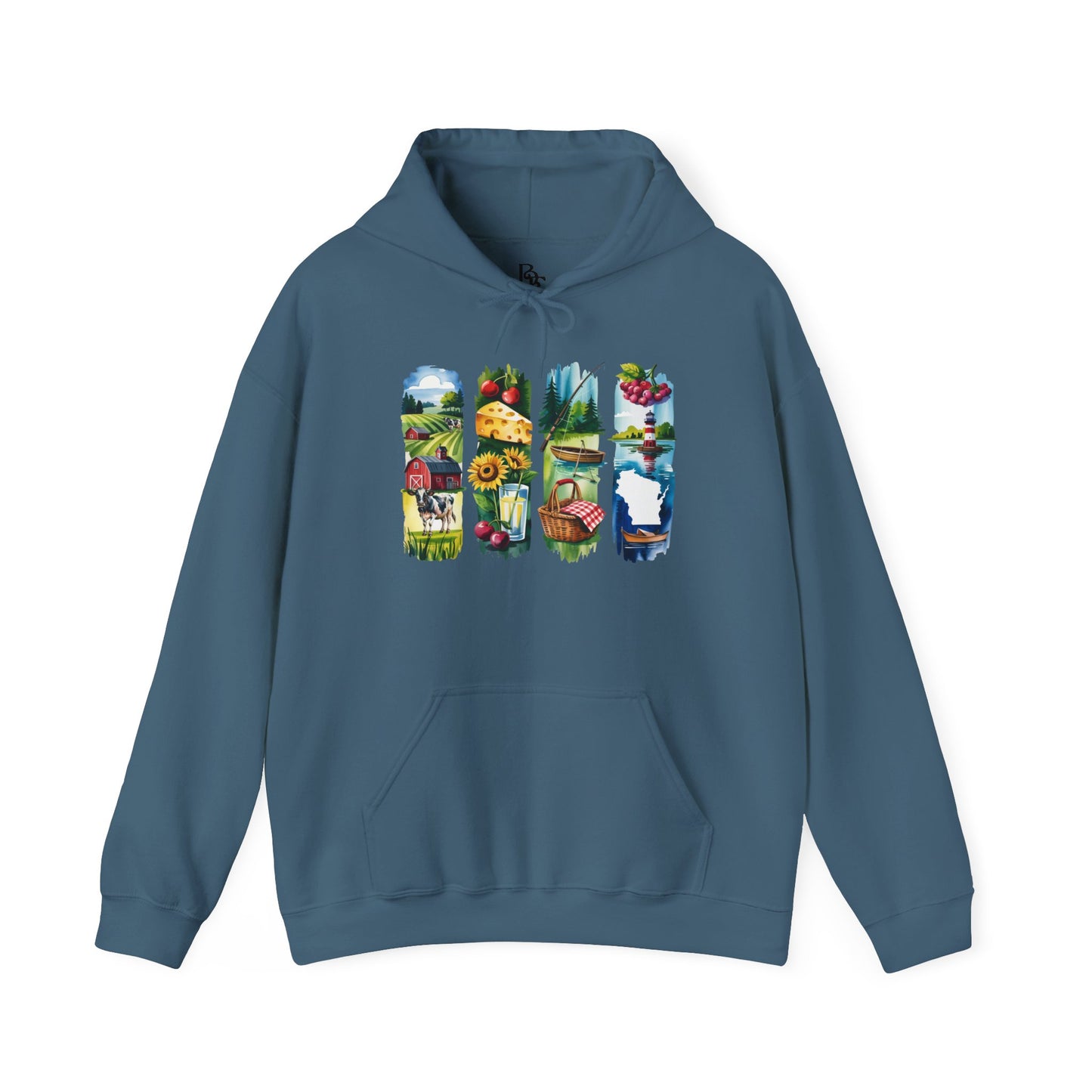 Wisconsin Nature Hoodie – Unisex Sweatshirt with Sceneries for Midwest Outdoor Lovers