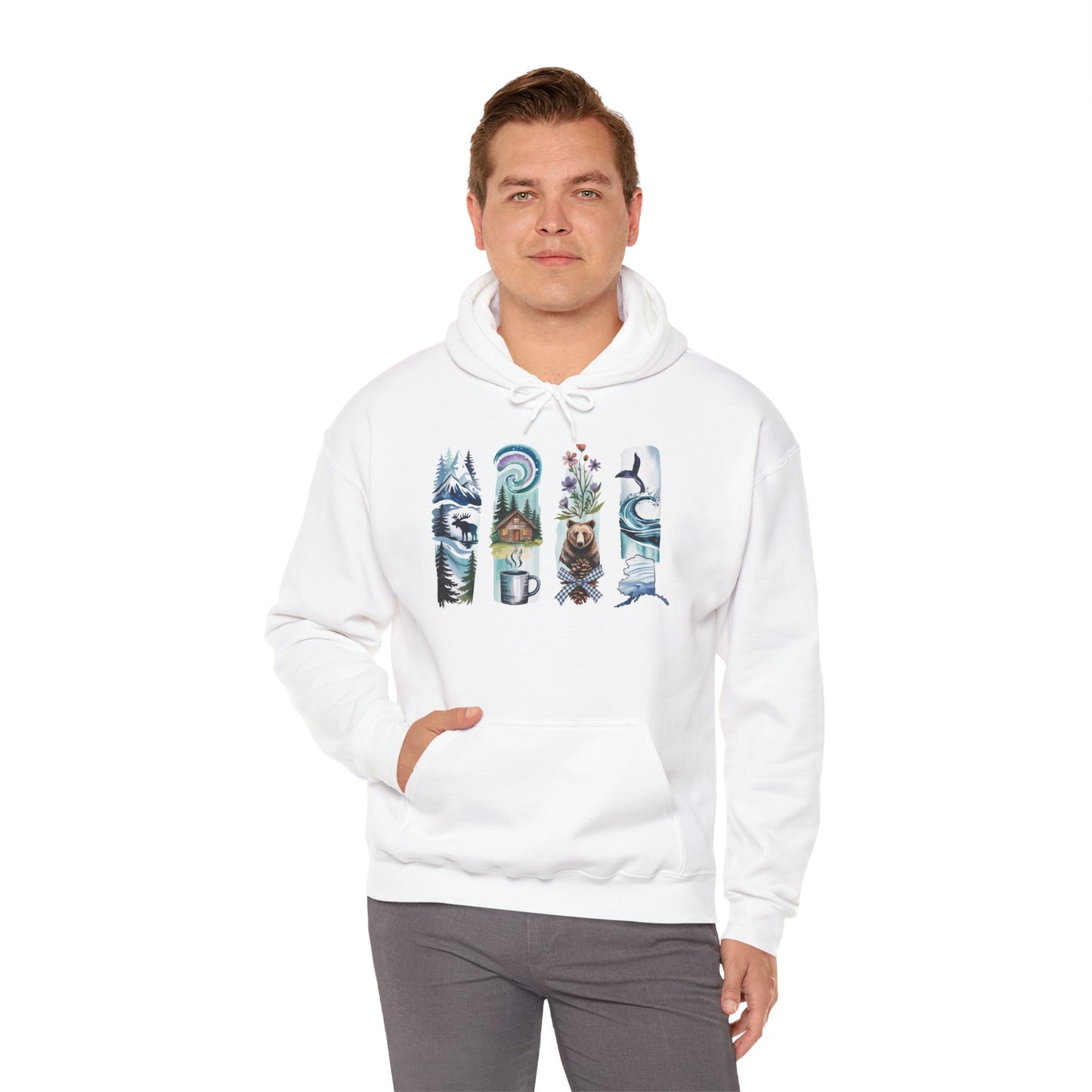 Alaska Nature Hoodie – Unisex Sweatshirt for Mountain & Glacier Explorers
