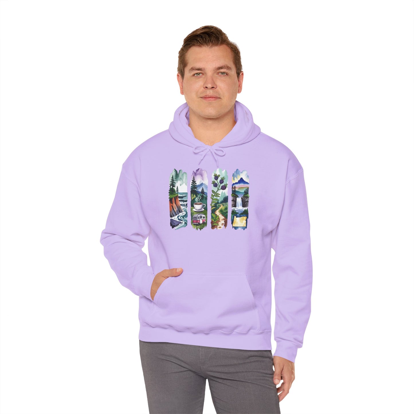 Oregon Nature Hoodie – Unisex Pacific Northwest Sweatshirt for Hikers & Adventure Enthusiasts