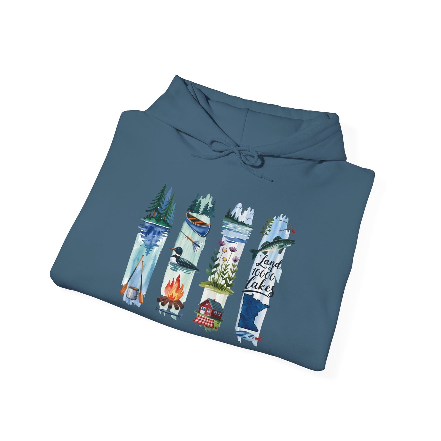 Minnesota Nature Hoodie – Unisex Sweatshirt for Forest & Lake Lovers